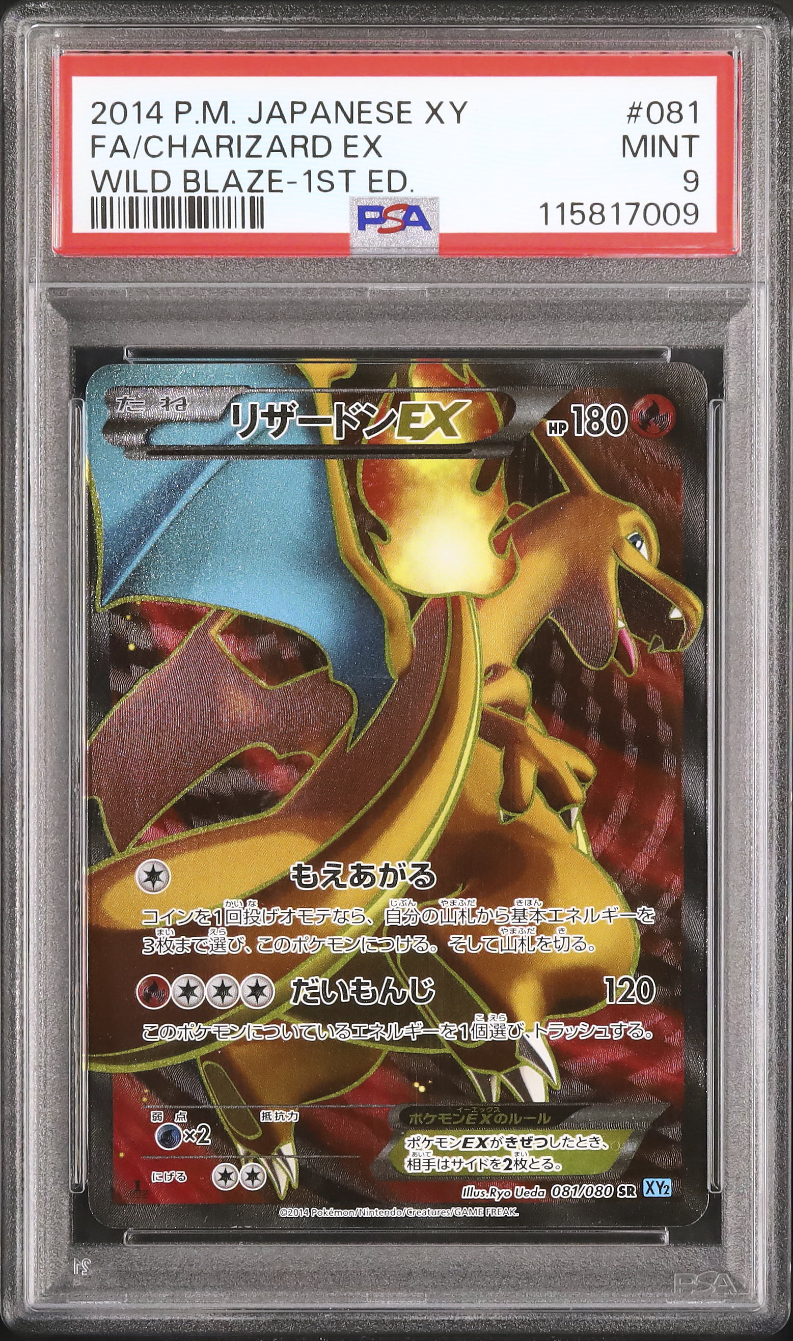 ※まる※　【PSA9】リザードンEX SR 1ed ワイルドブレイズ 2014 リザードンEX PSA 9 1st エディション - カルドバ