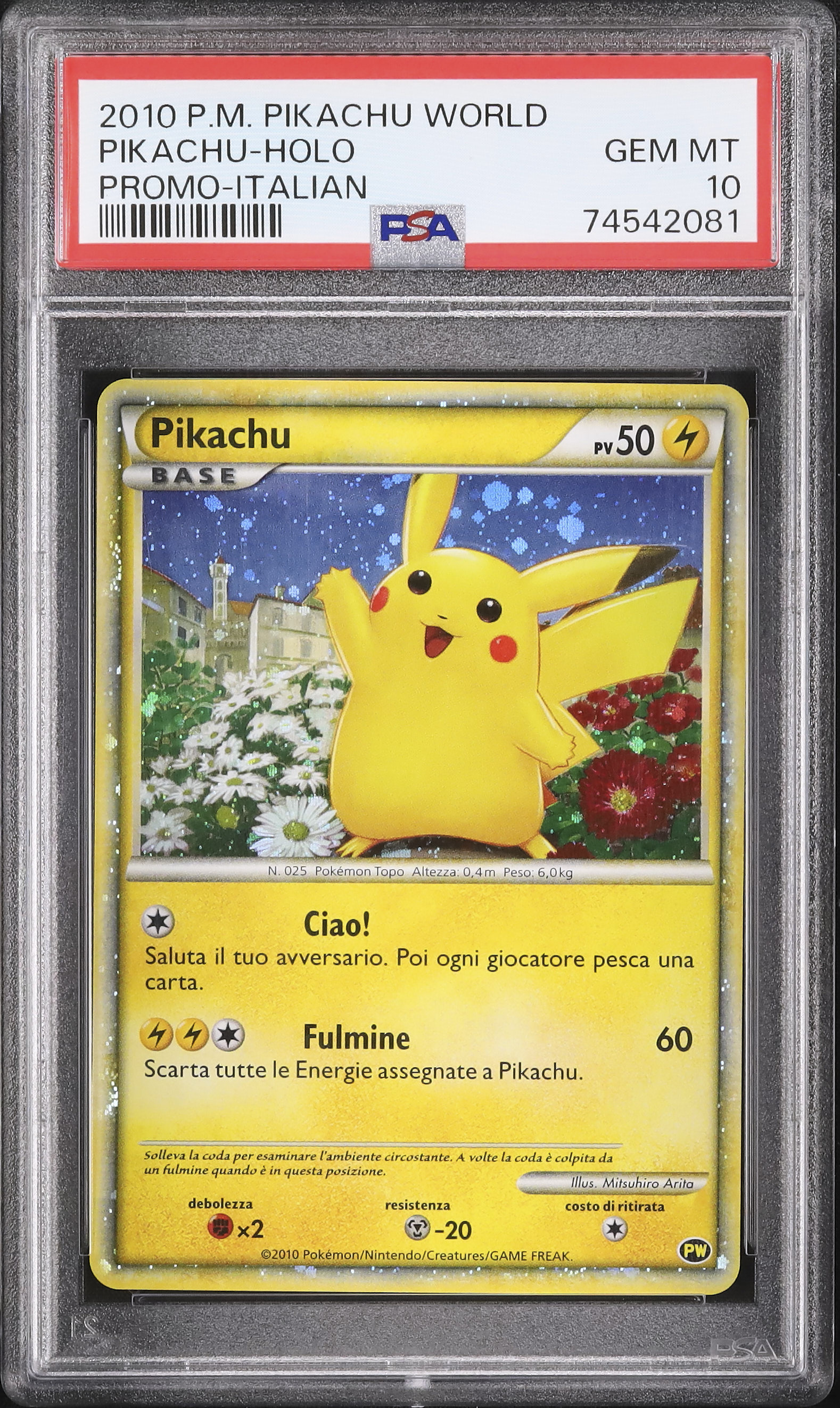 2010 Pikachu PSA 10 Holo - Cardova Japan