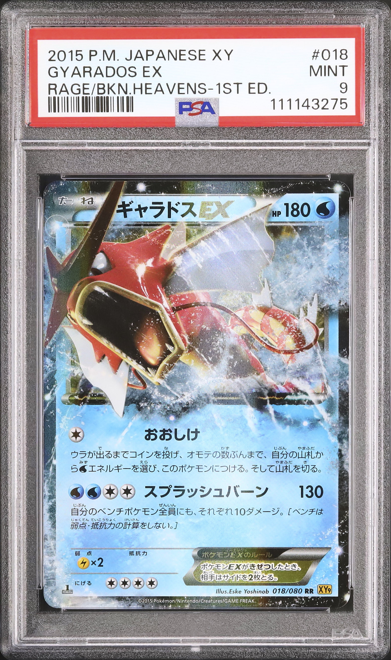 2015 Gyarados EX PSA 9 1st Edition