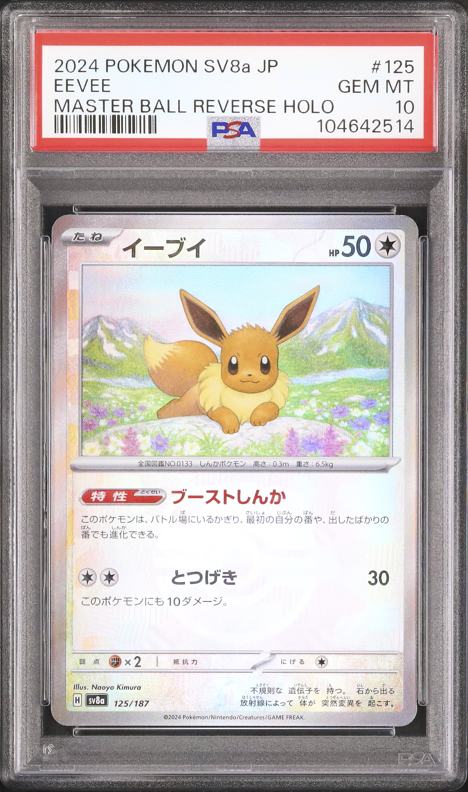 2024 POKEMON イーブイ マスターボール　PSA10 ポケモンカード ポケモンカード イーブイ マスボ【PSA10】 ポケモンカード