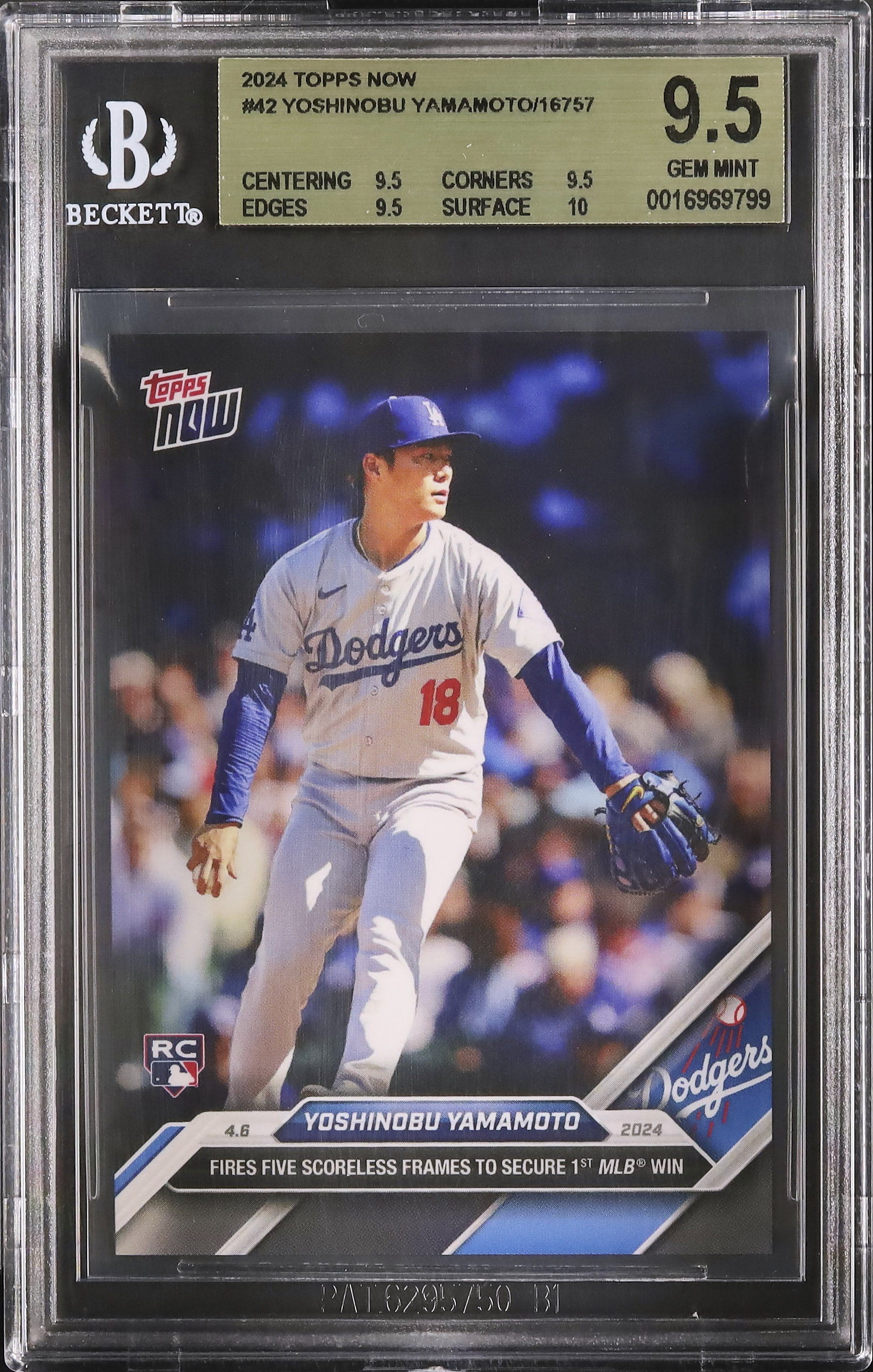 2024 山本由伸 BGS 9.5 RC - カルドバ
