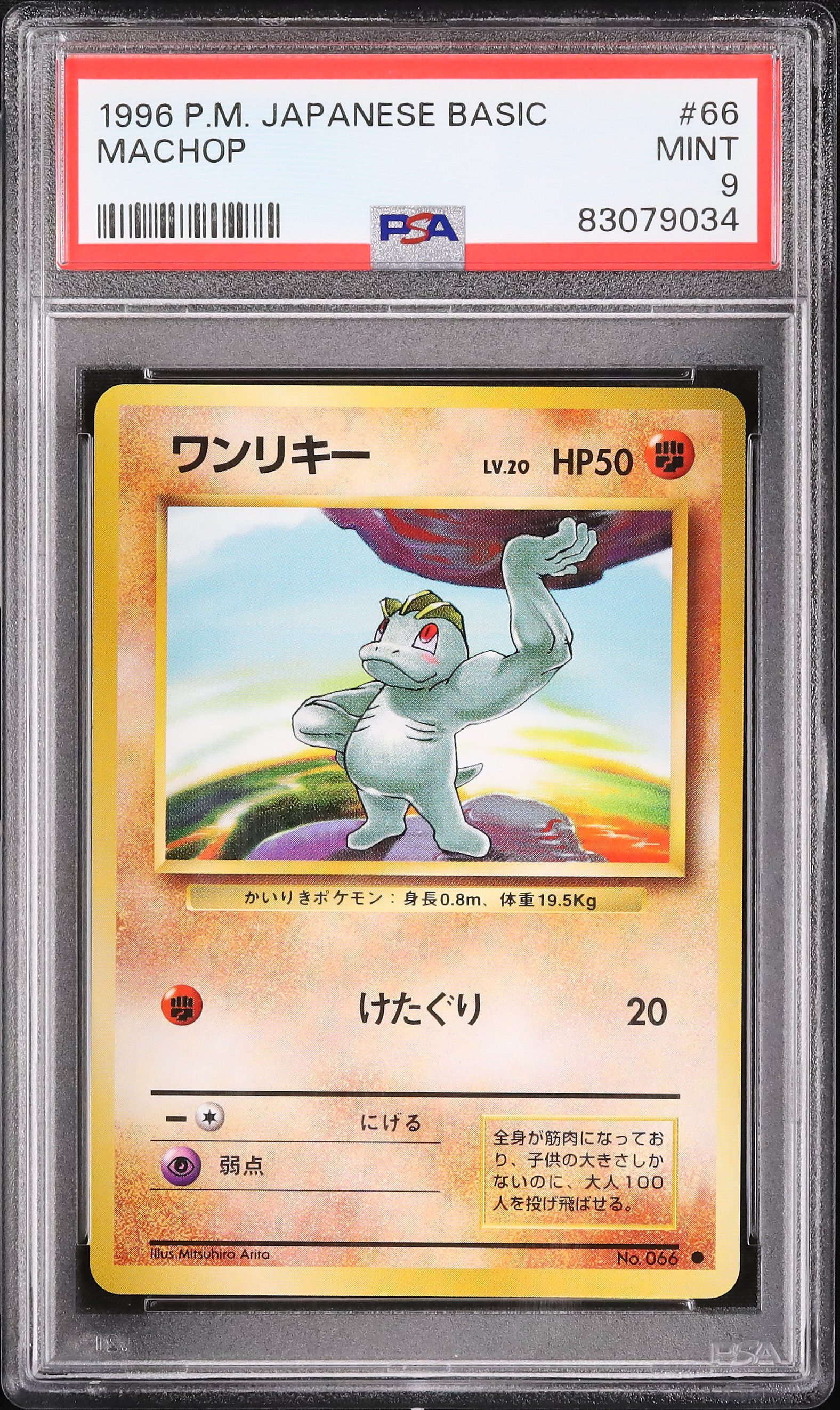1996 Machop PSA 9 - Cardova Japan