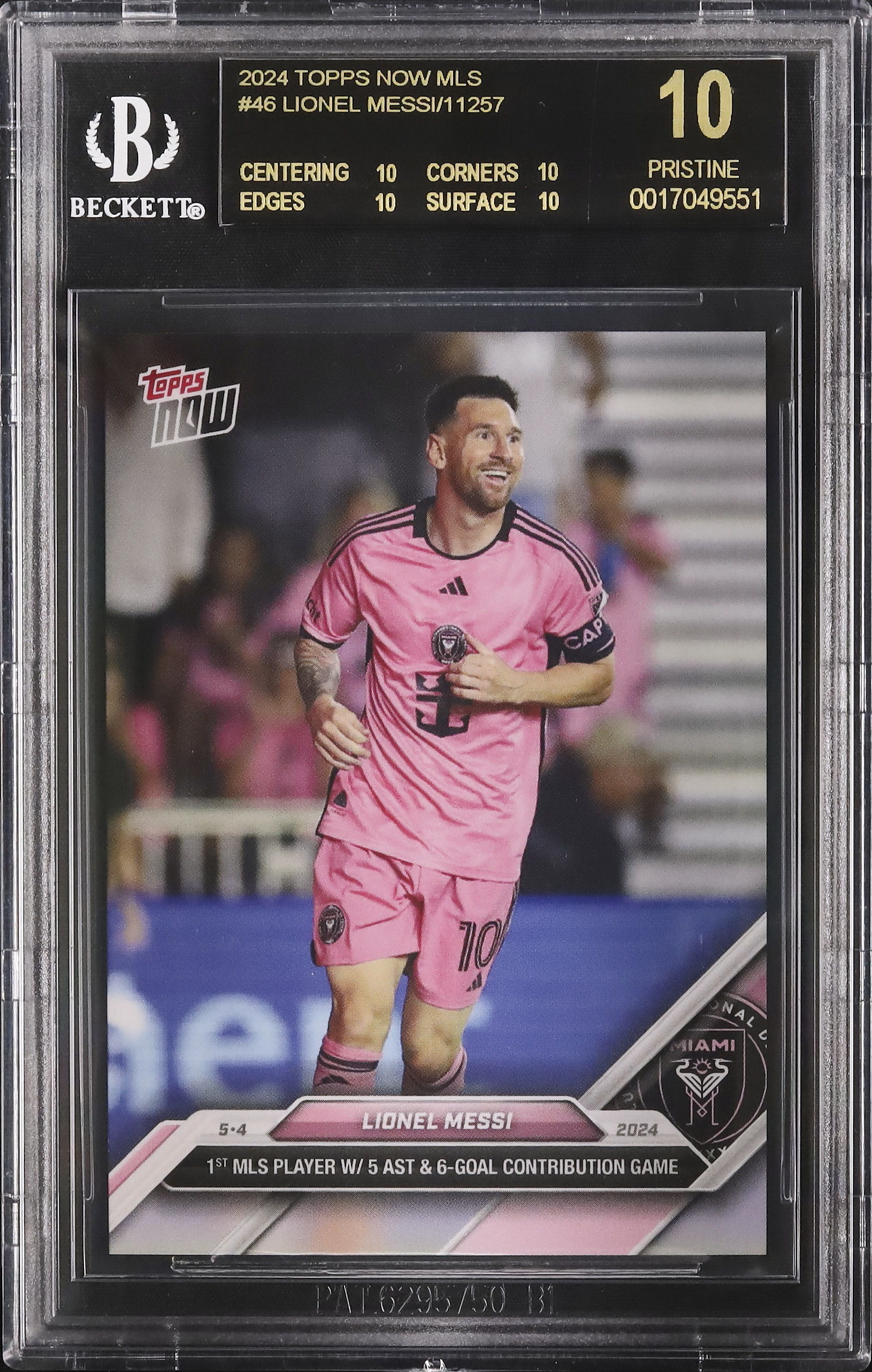 2024 Topps Now リオネルメッシ #46 BGS10 ブラックラベル | ヤマダ 