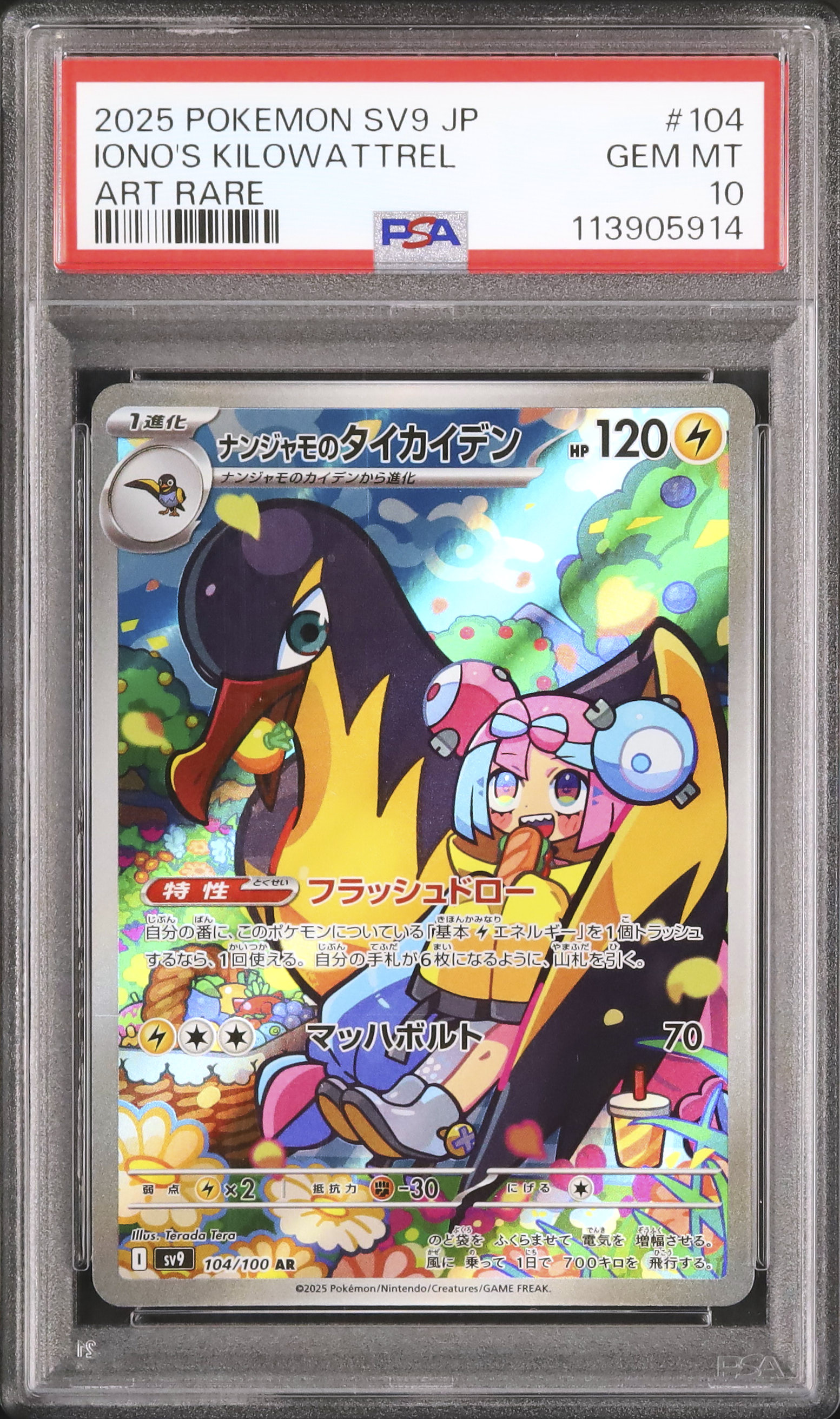 2025 Iono's Kilowattrel PSA 10 - Cardova Japan