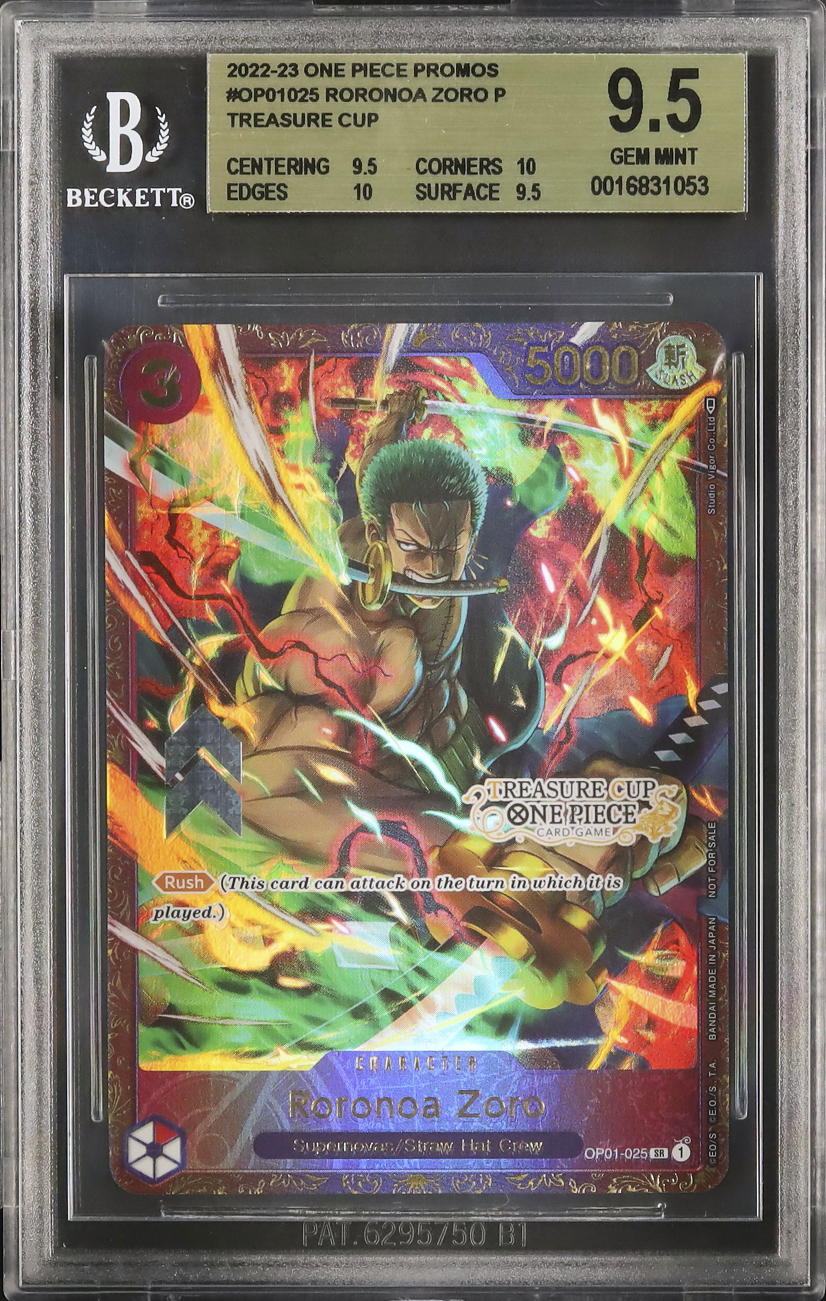 BGS10 ワンピースカード　ロロノア・ゾロ　トレジャーカップ BGS10 ワンピースカード ロロノア・ゾロ トレジャーカップ BGS10