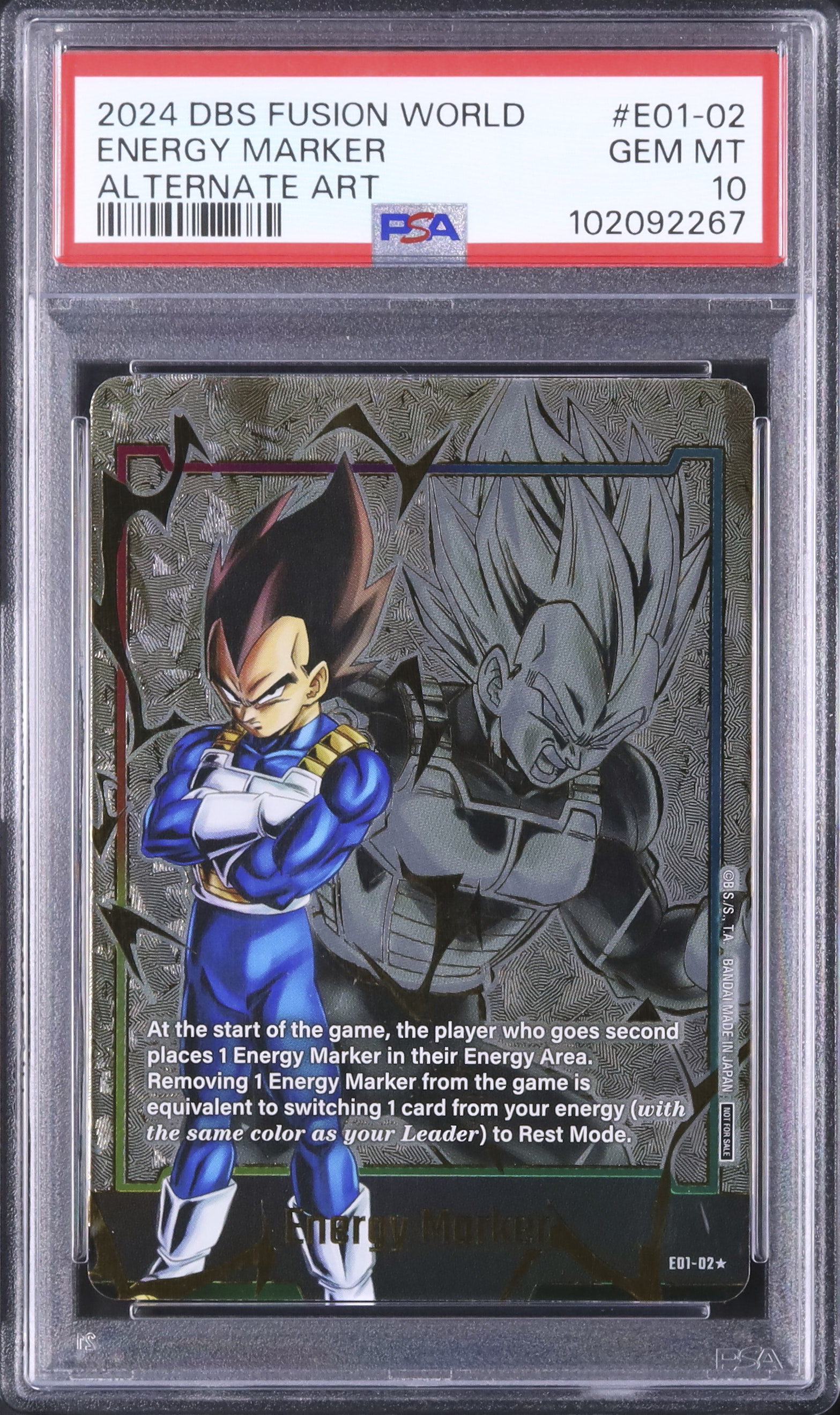 ドラゴンボール ベジータ PSA10 エナジーマーカー 2024 エナジーマーカー(ベジータ) PSA 10 絵違い - カルドバ