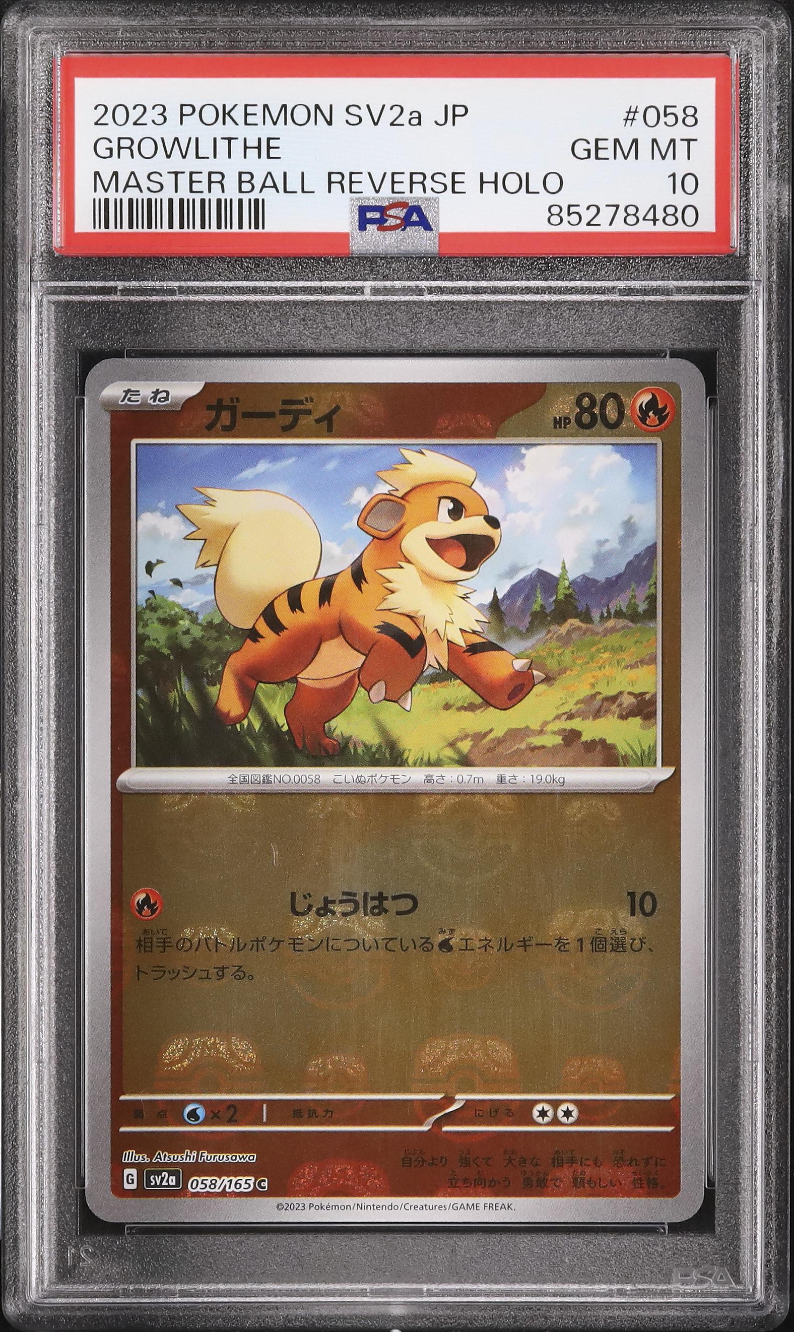PSA10 連番】ガーディ ウィンディ マスターボールミラー【ポケカ