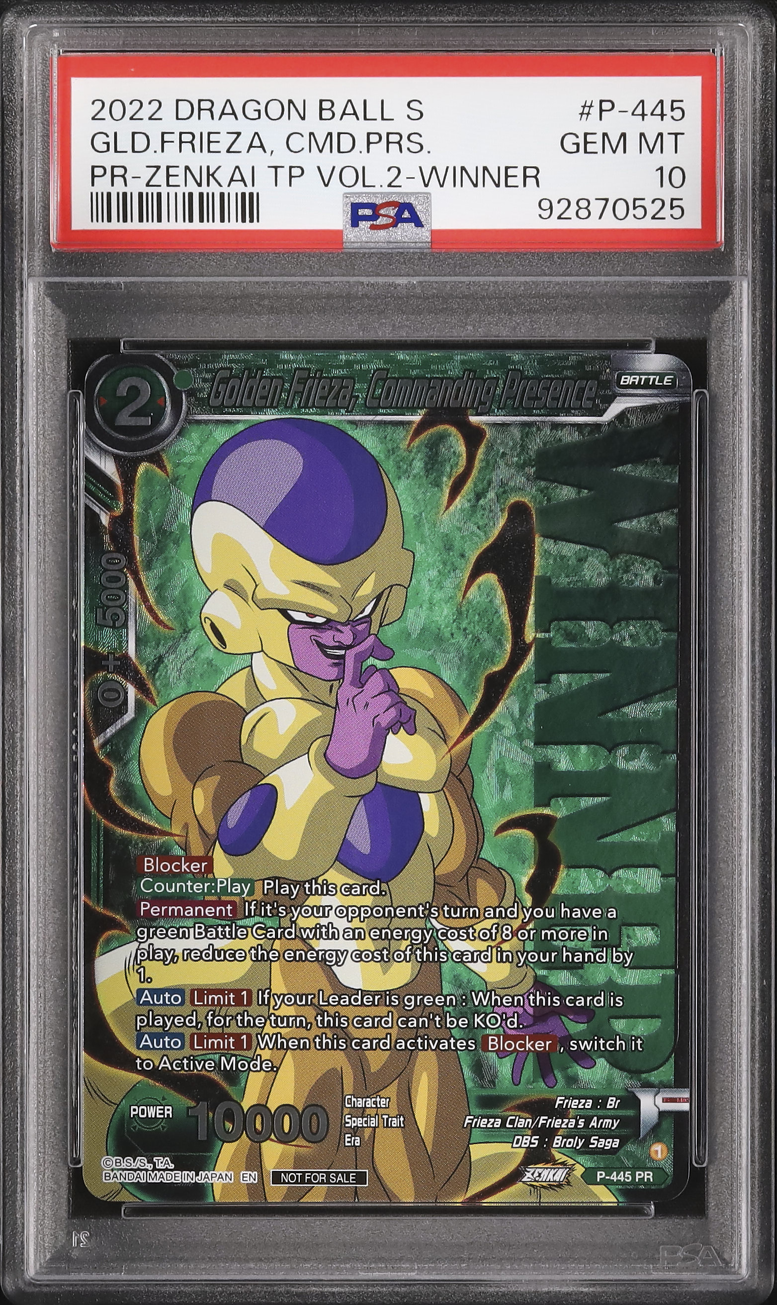 2022 Golden Frieza PSA 10 - Cardova Japan