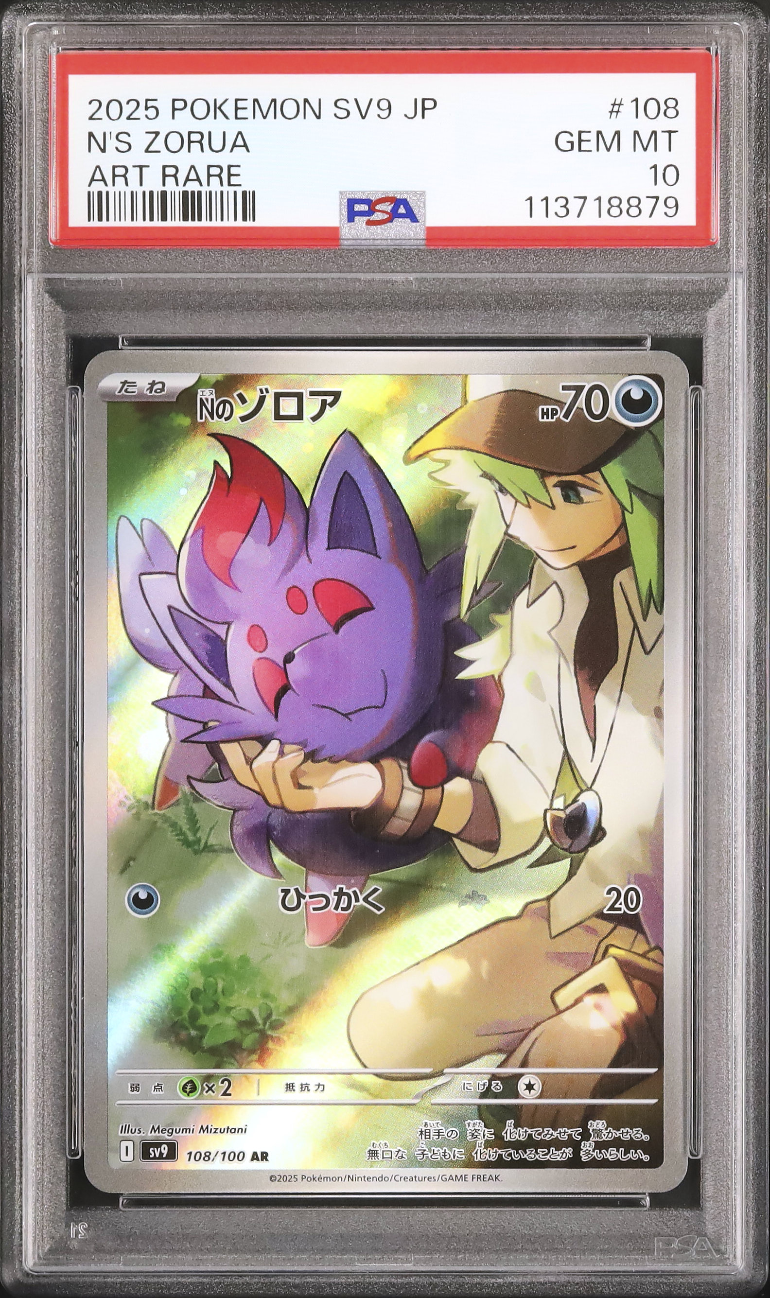 2025 N's Zorua PSA 10 - Cardova Japan