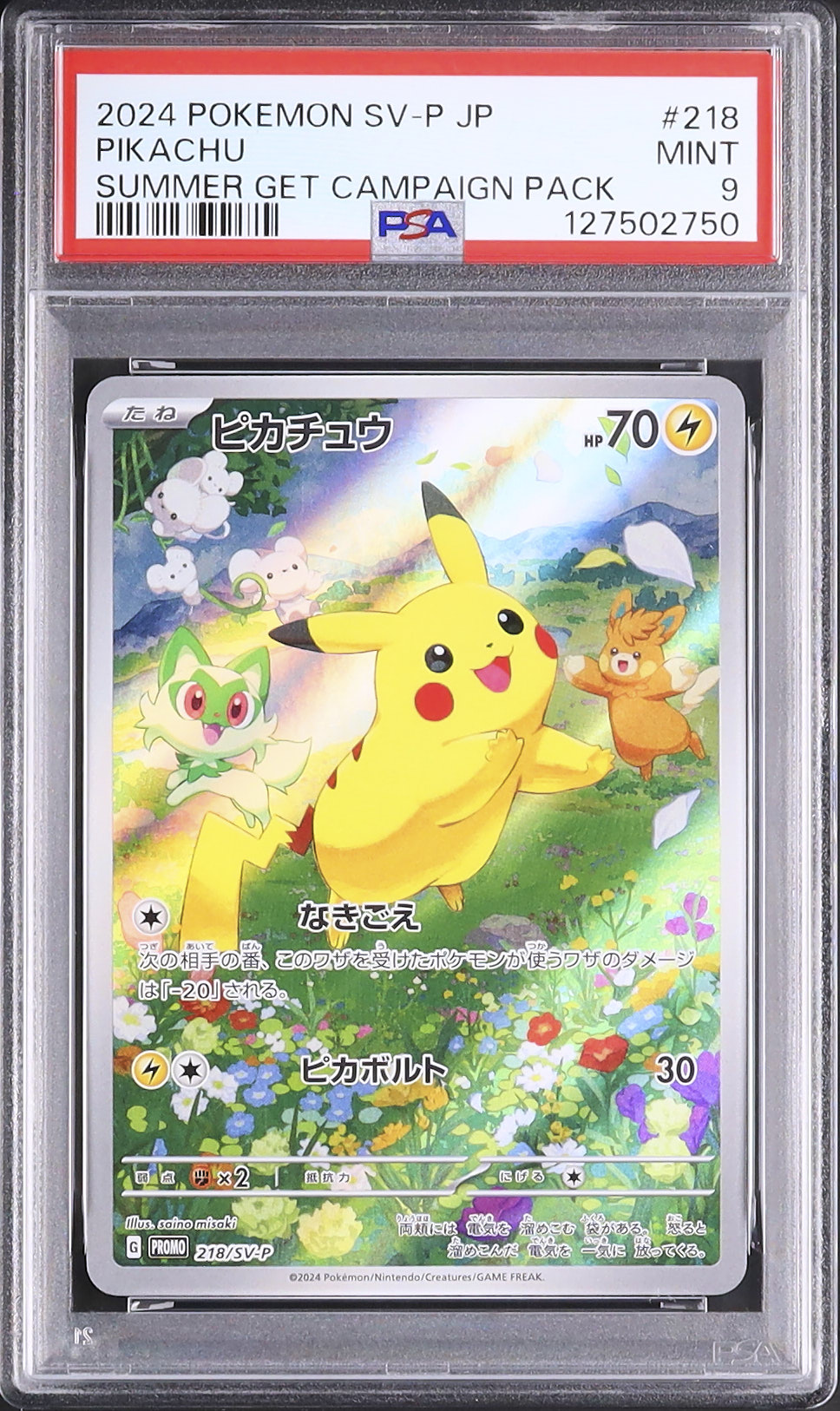 ポケモンカードゲーム　ピカチュウ ar psa9 2024 ピカチュウ PSA 9 AR仕様 - カルドバ