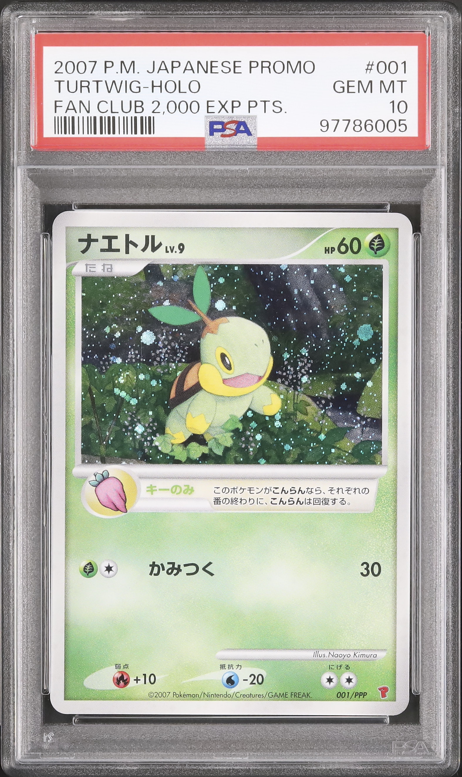 2007 Turtwig PSA 10 Holo - Cardova Japan