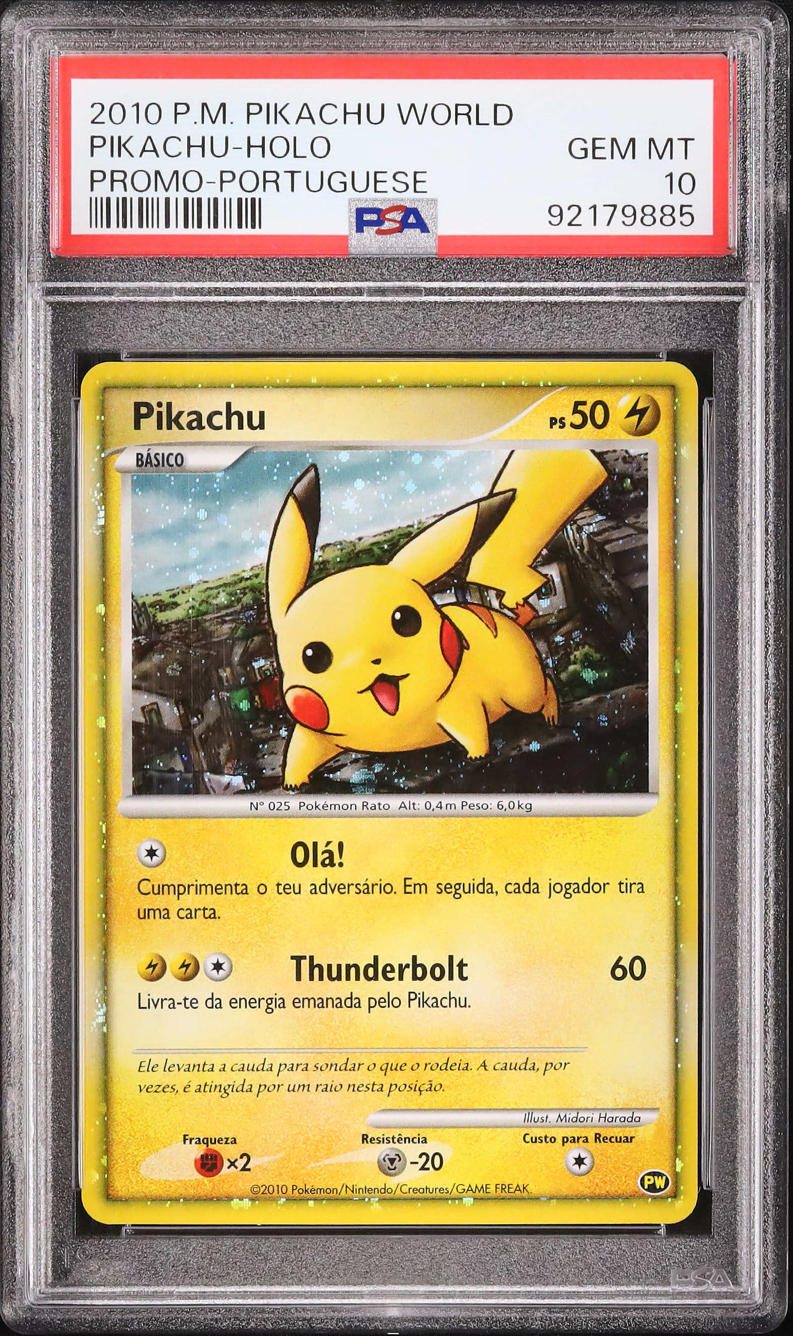 2010 Pikachu PSA 10 Holo - Cardova Japan