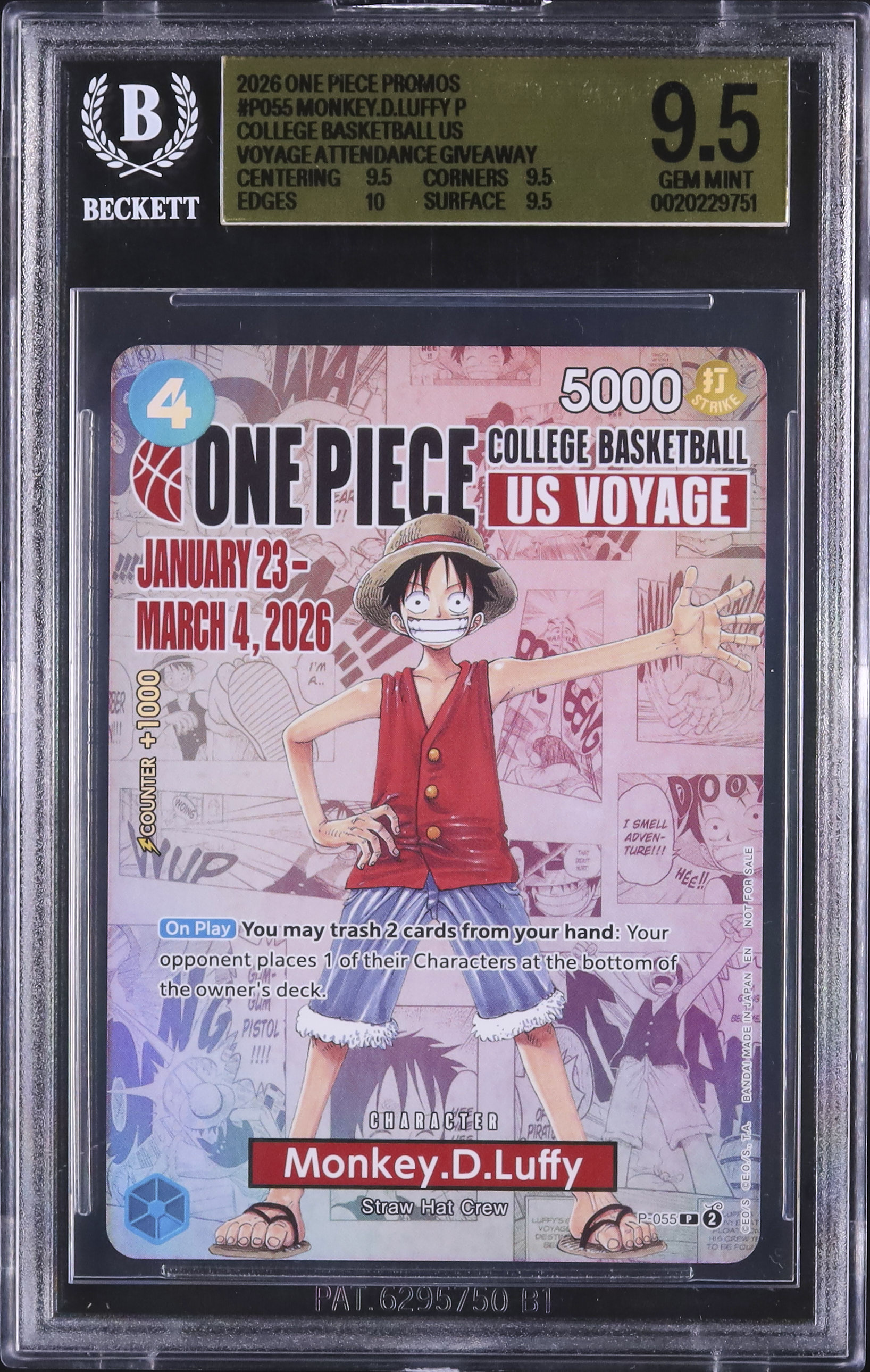 2026 モンキー・D・ルフィ BGS 9.5 - カルドバ