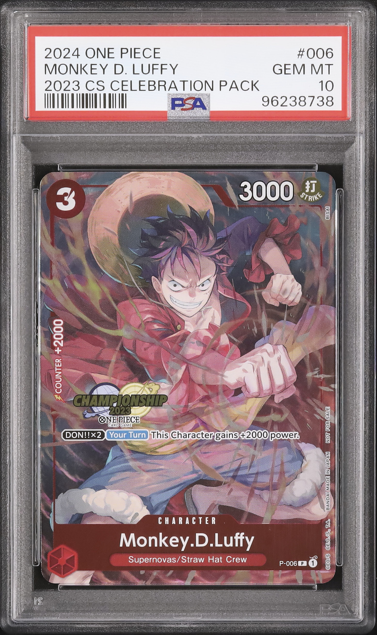 2024 ONE PIECE JP モンキー・D・ルフィ #006