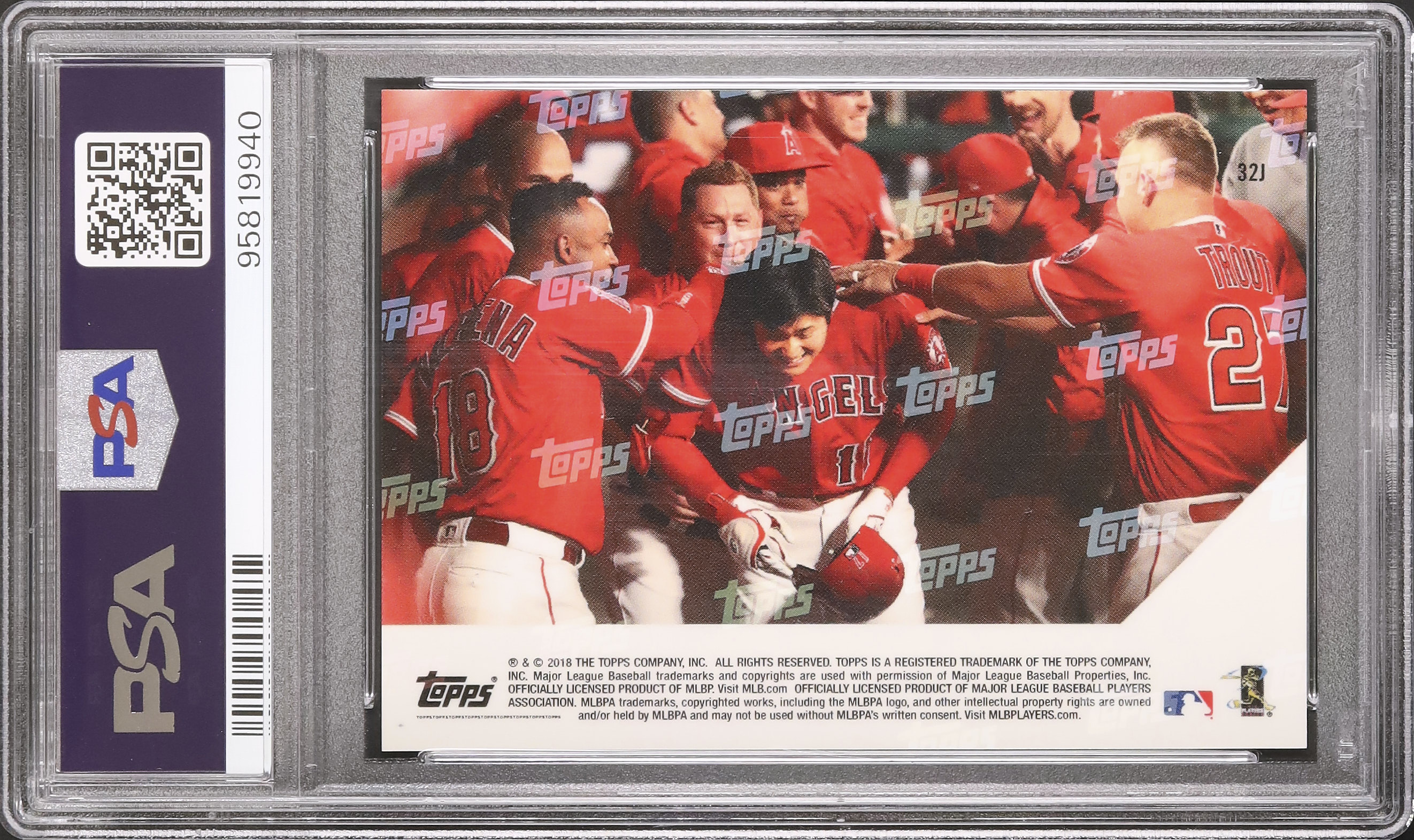 MLB PSA 2018 TOPPS NOW 大谷翔平 取り扱い RC MOY-4