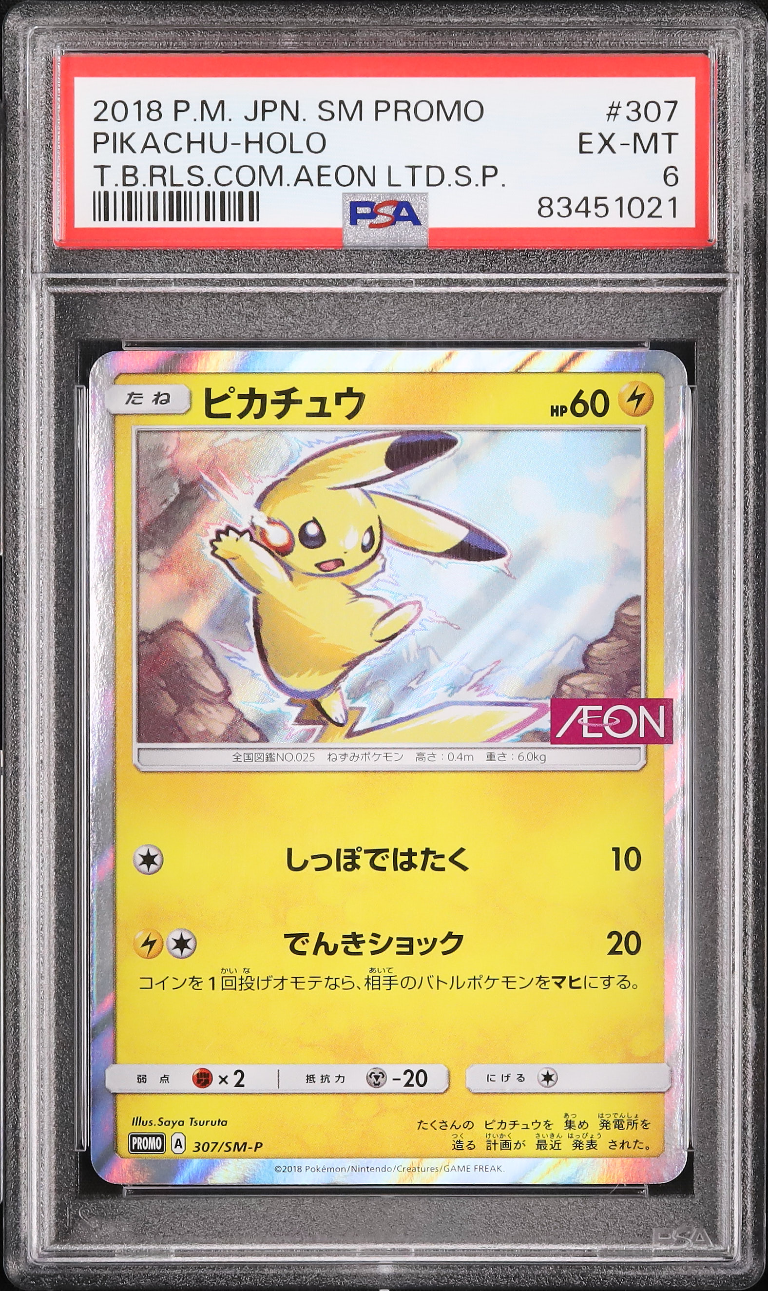 2018 ピカチュウ PSA 6 ホロ - カルドバ