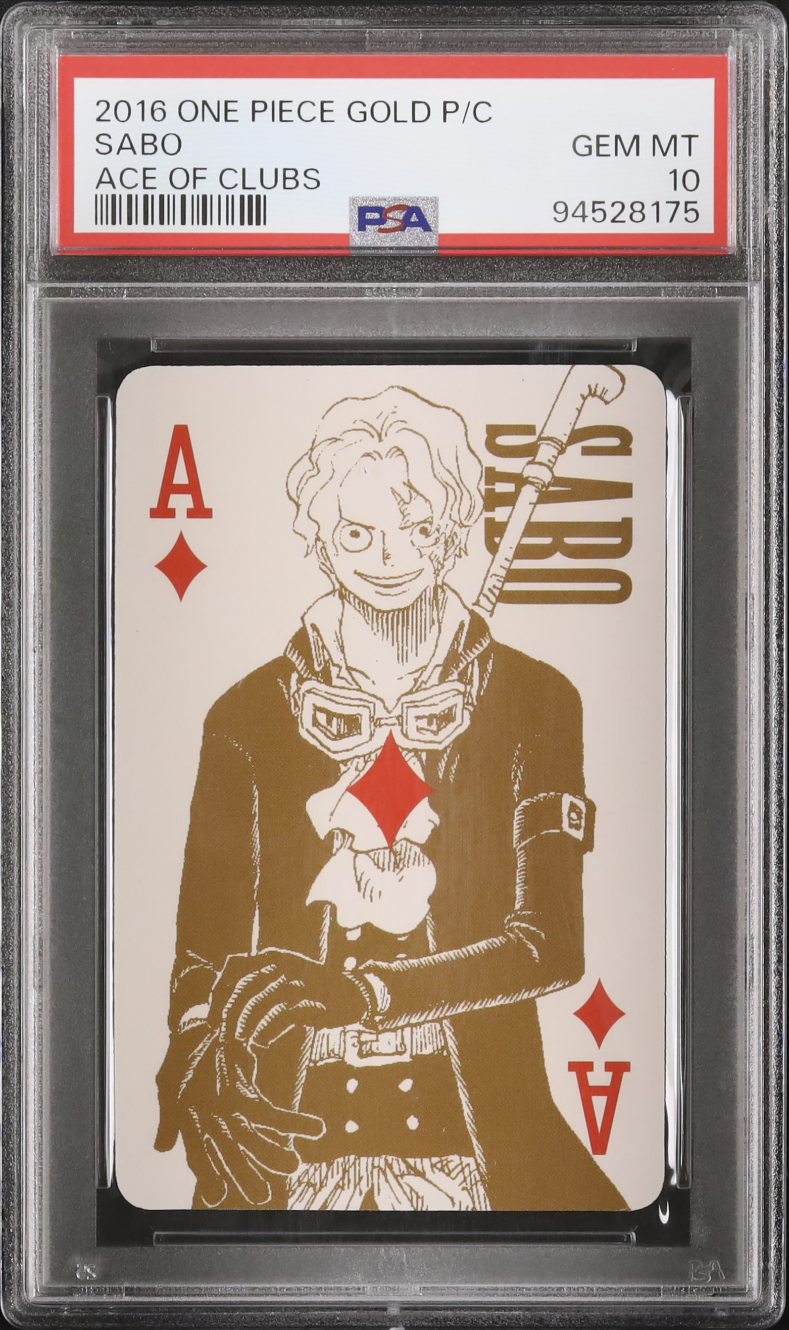 PSA10 2016 ワンピース サボ ♧A トランプ PSA10 2016 ワンピース サボ ♧A トランプ