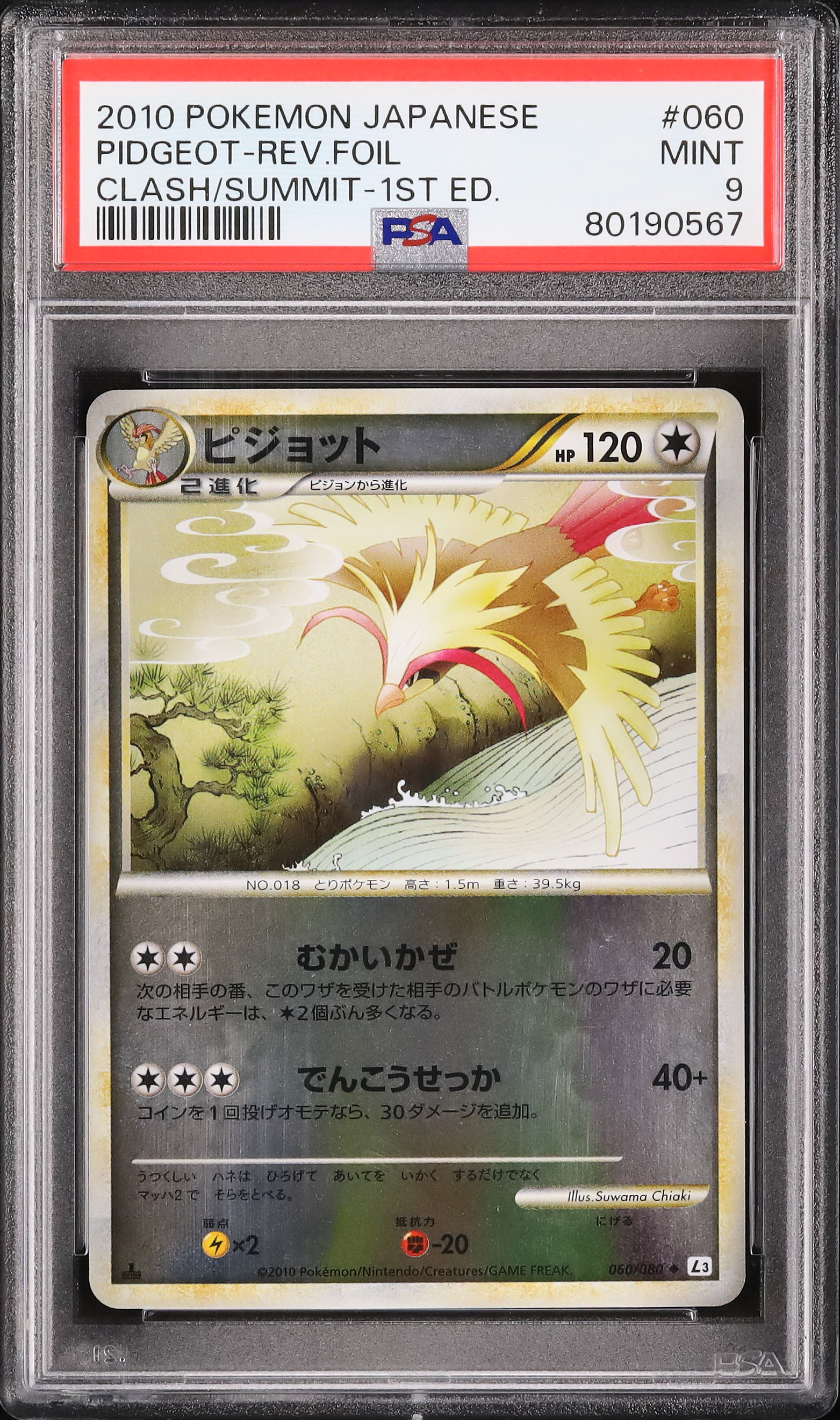 ポケモンカード　旧裏　psa9 ピジョット ポケモンカード ピジョット PSA9 旧裏【全面ホロ】 【公式通販】