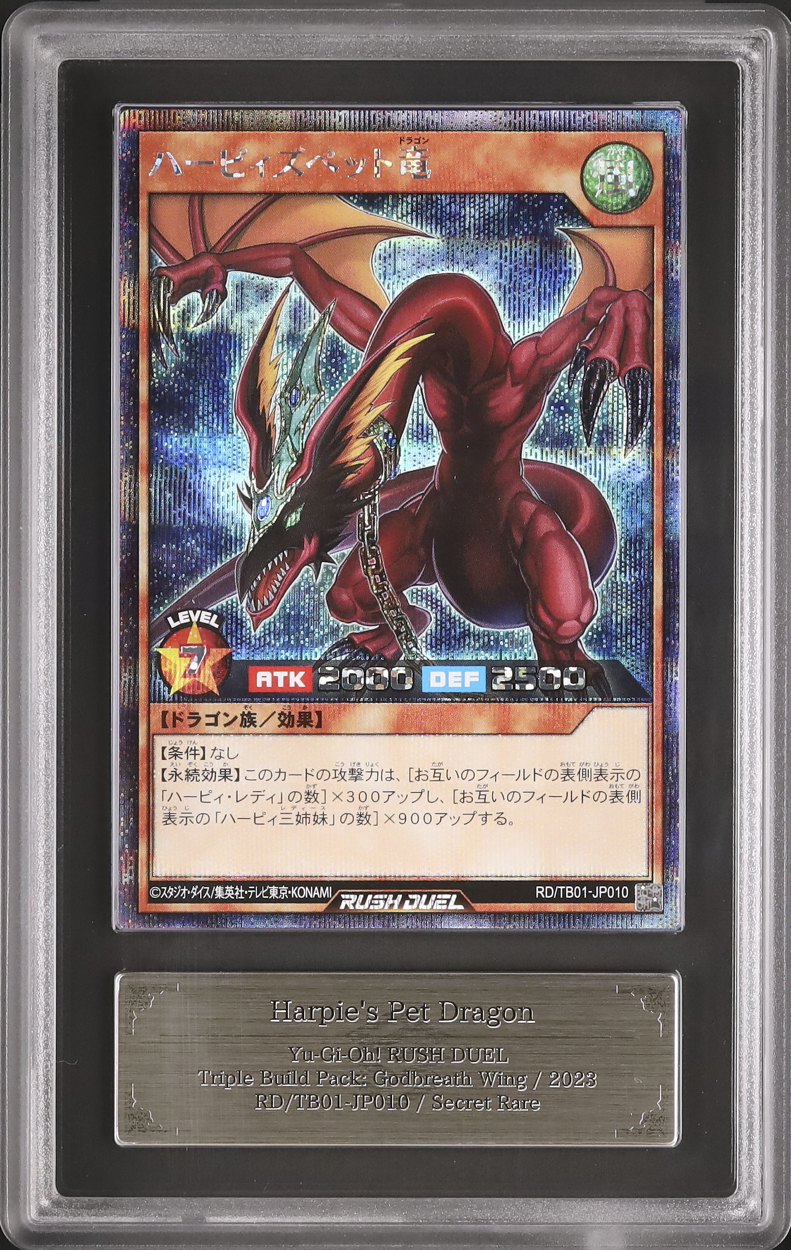 ハーピィズペット竜　ARS 10 Yahoo!オークション - 【ARS鑑定10】ハーピィズペット竜 Harpie's Pet