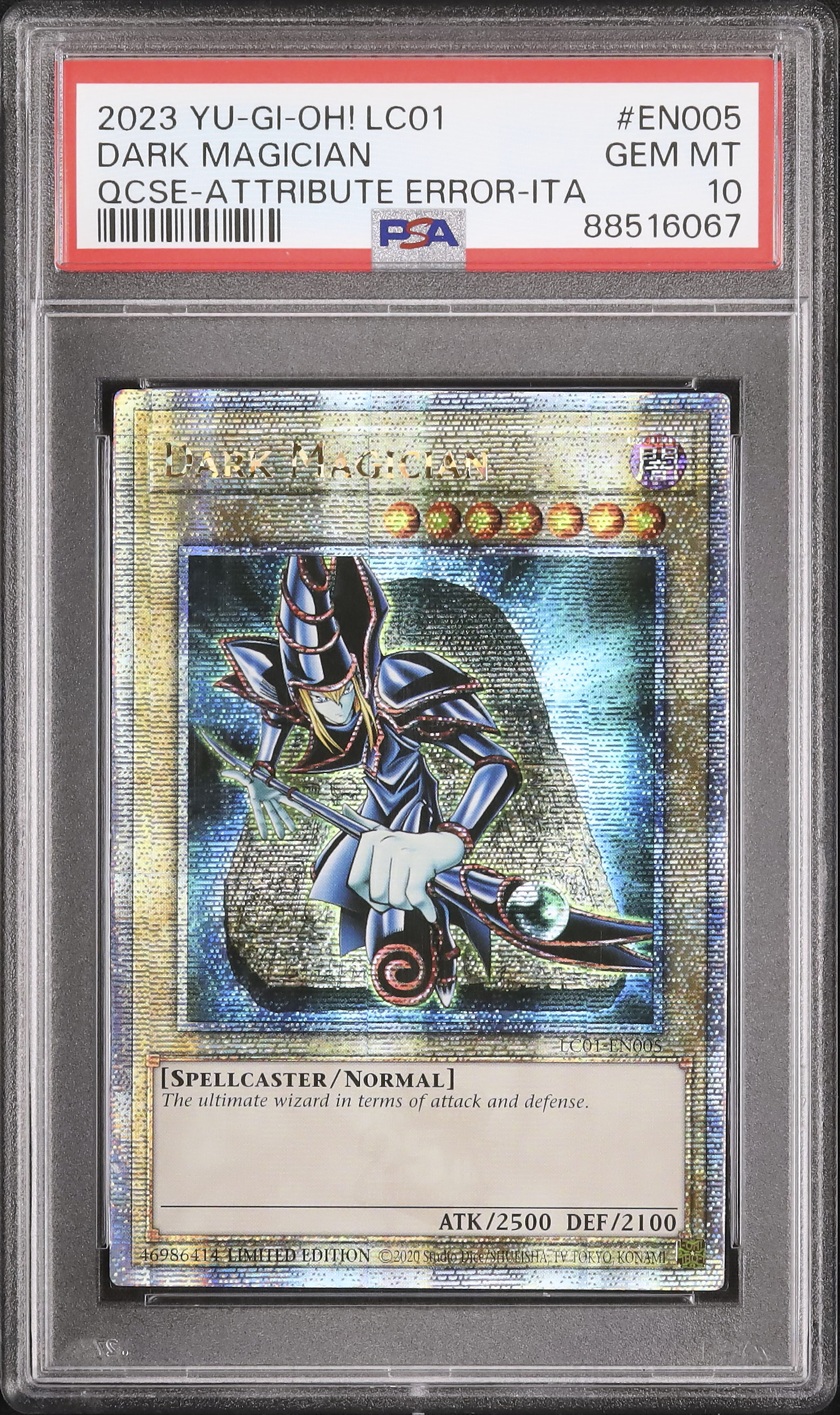 2023 Dark Magician PSA 10 Error (Italian Attribute) - Cardova Japan