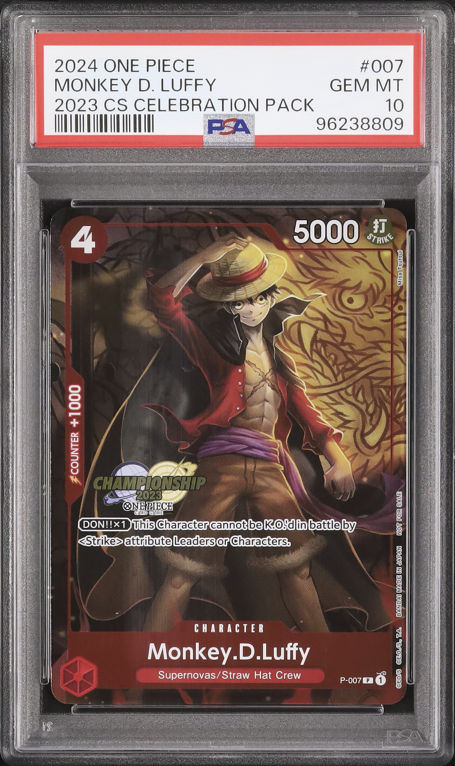 2024 Monkey D. Luffy PSA 10 - Cardova Japan