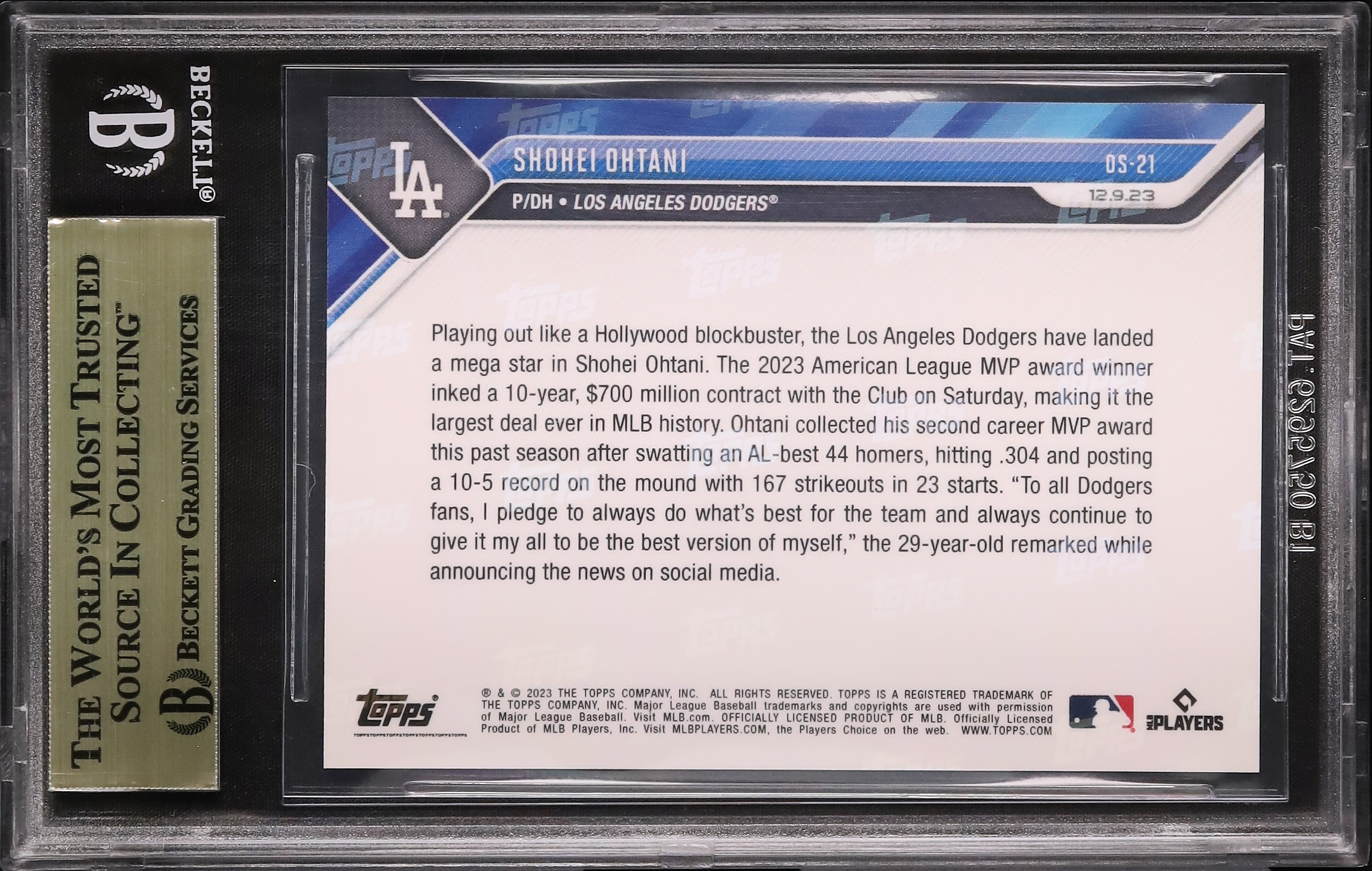【PSA9】鑑定済み 大谷翔平 2023Toppsグリーン 499枚限定シリアル 81p2N1ekx-L._UF894,1000_QL80_.jpg