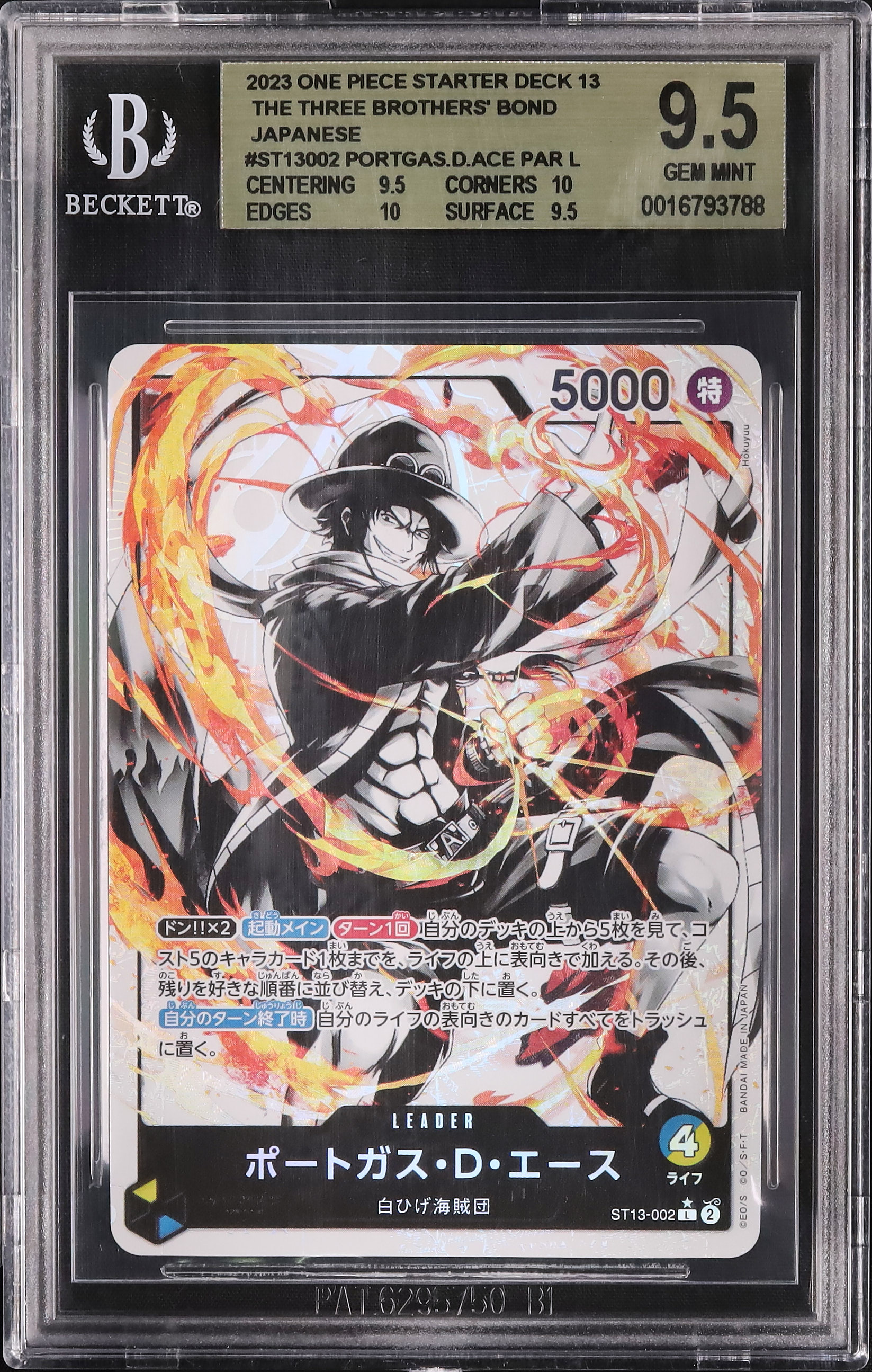 2023 ポートガス・D・エース BGS 9.5 絵違い - カルドバ