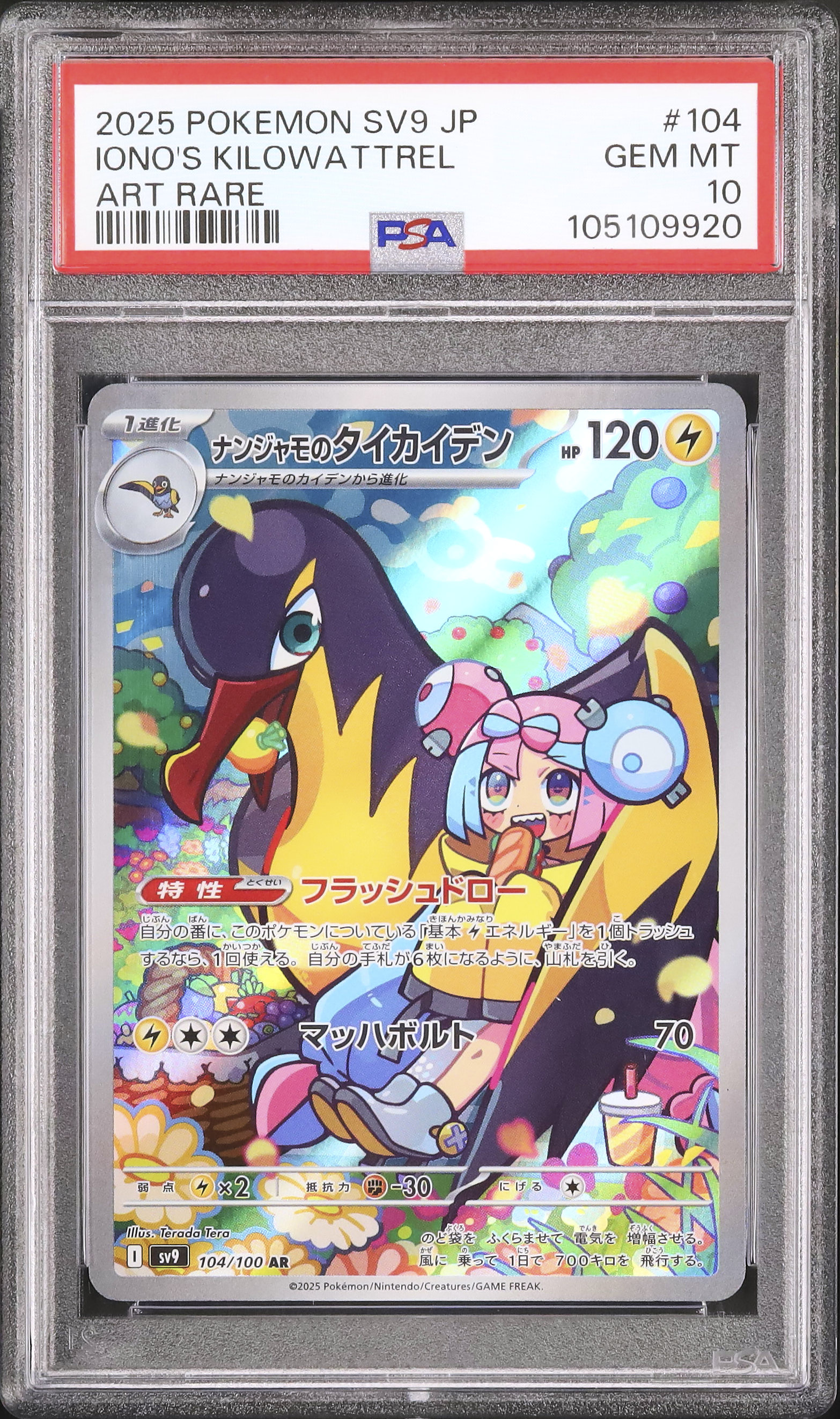 2025 Iono's Kilowattrel PSA 10 - Cardova Japan