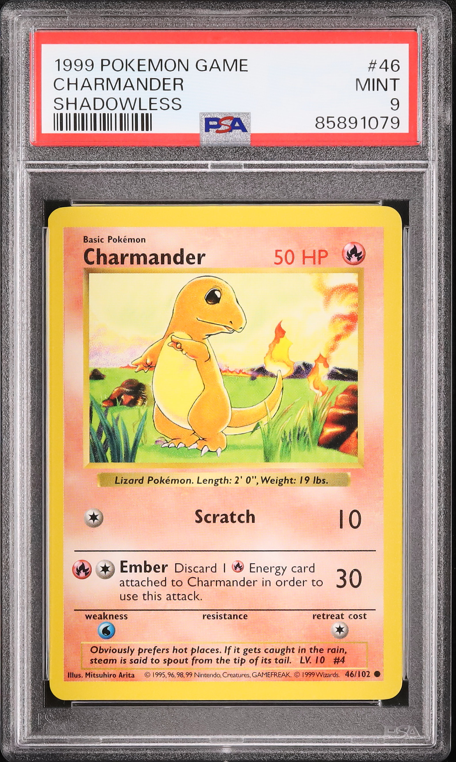 1999 ヒトカゲ PSA 9 シャドーレス - カルドバ