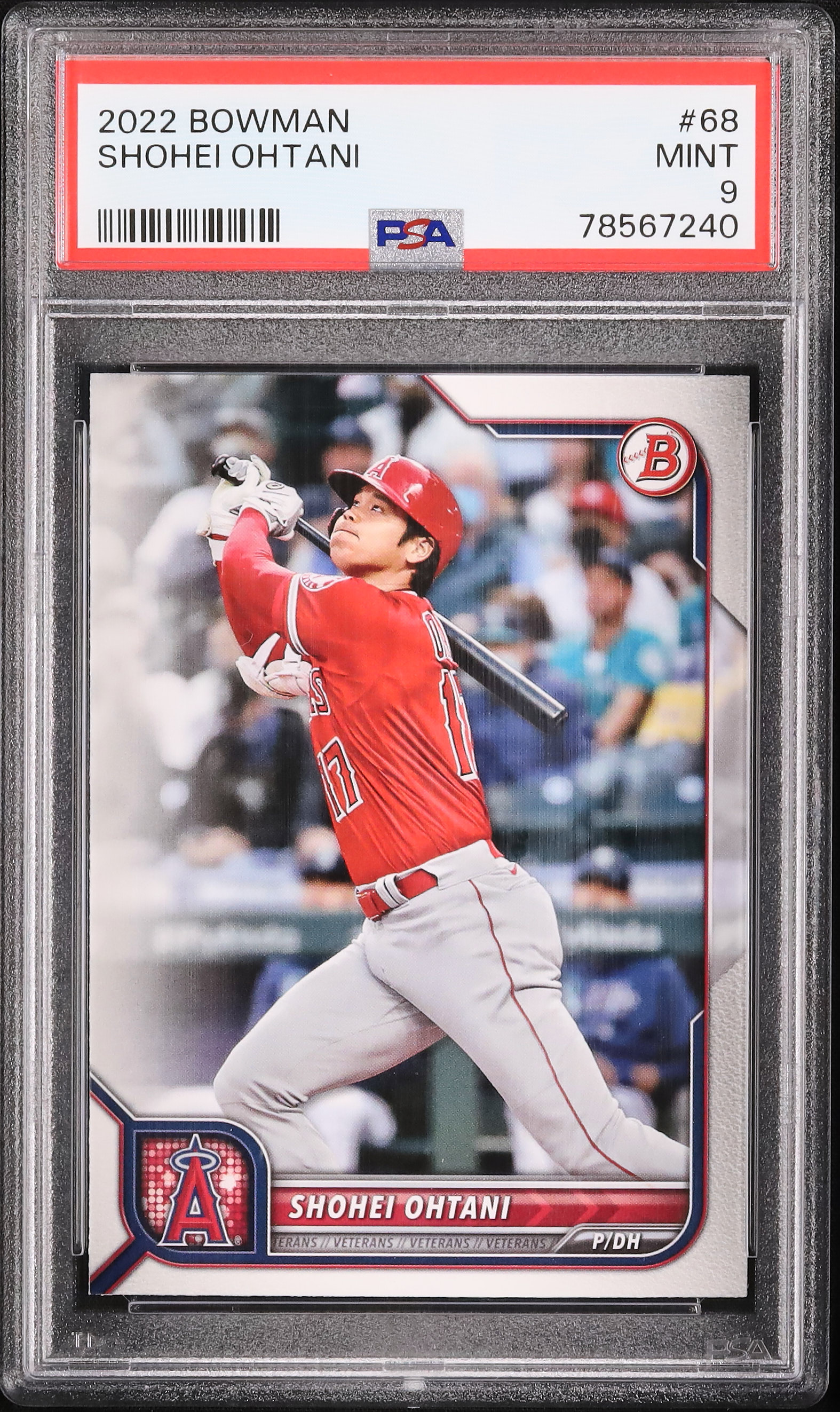 【PSA9鑑定品】大谷翔平2022 Bowman Chrome Sapphire Shohei Ohtani 2022 Topps Chrome Sapphire Edition #1 Base