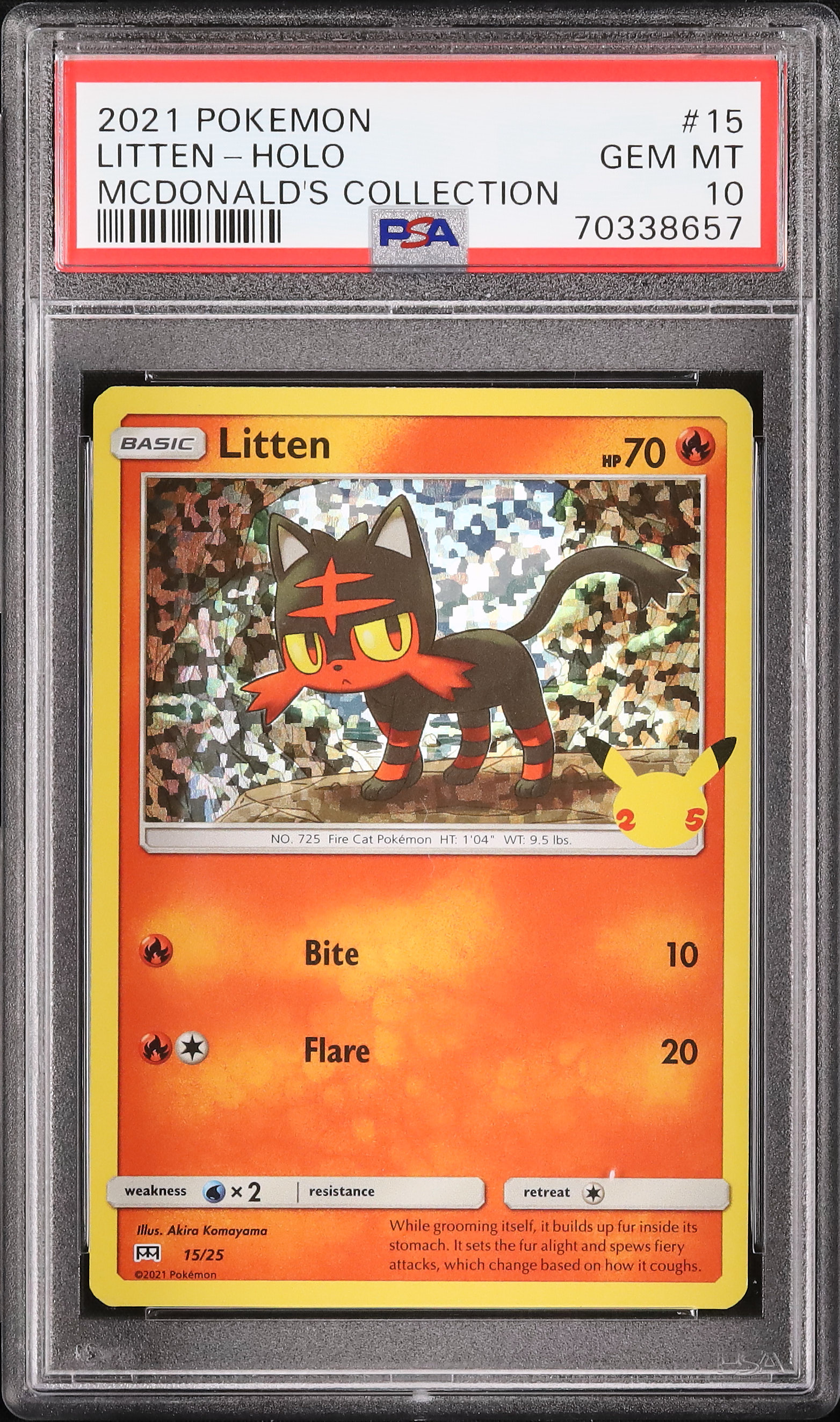 litten ニャオビー　psa10 2021 Litten PSA 10 Holo - Cardova Japan
