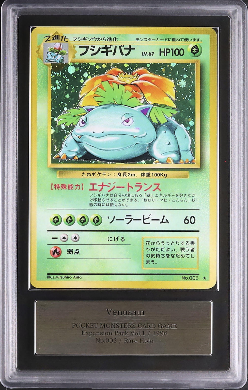 1996 Venusaur ARS 6 Holo - Cardova Japan