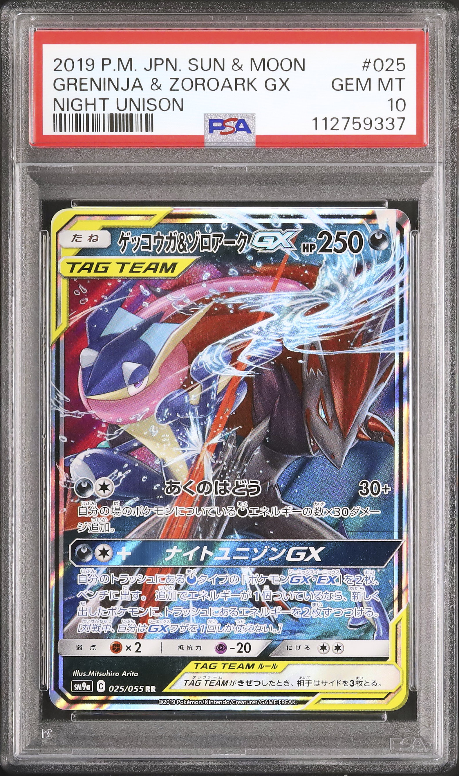 2019 Greninja & Zoroark GX PSA 10 - カルドバ