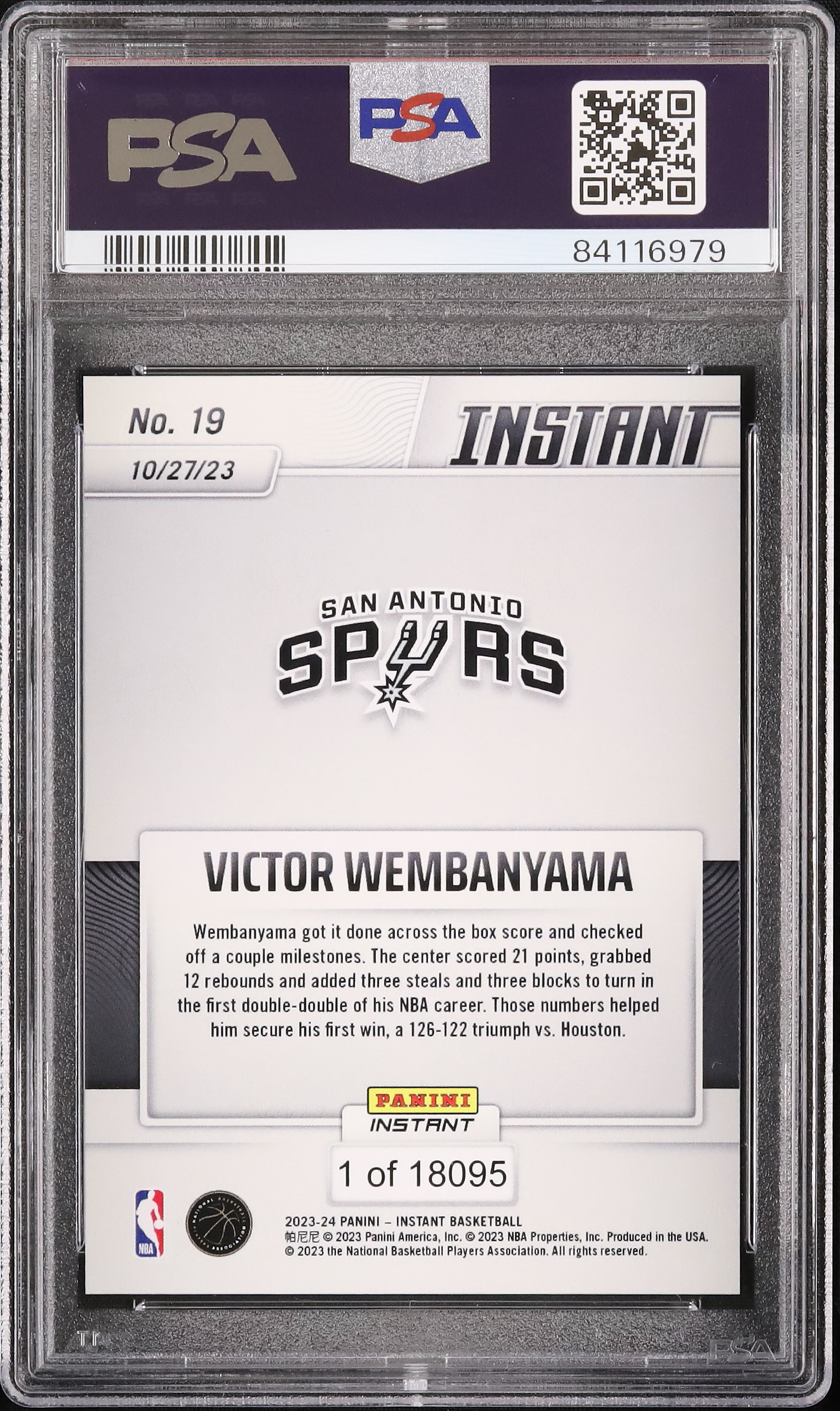 2023 Victor Wembanyama PSA 10 RC - Cardova Japan