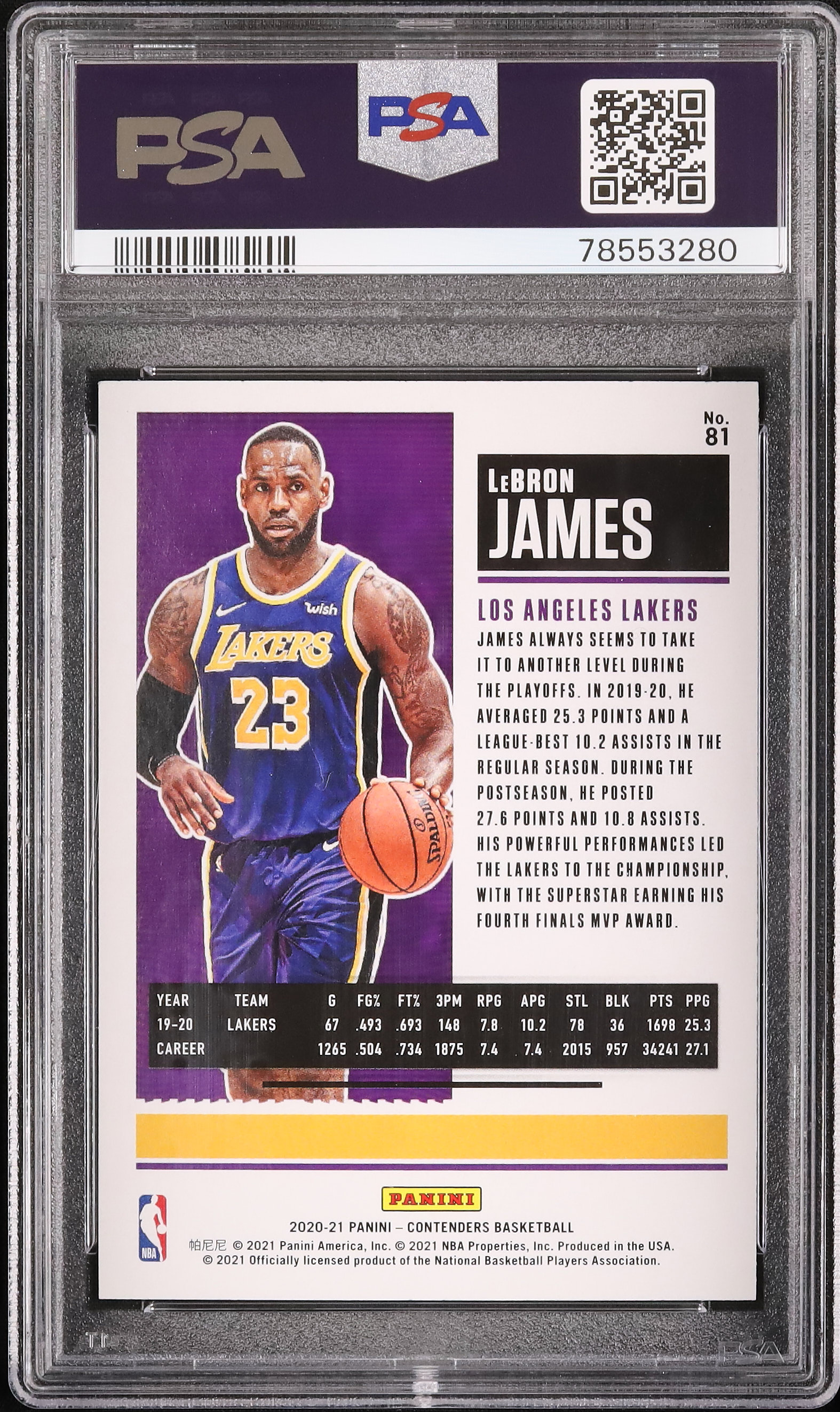 2020 LeBron James PSA 9 - Cardova Japan