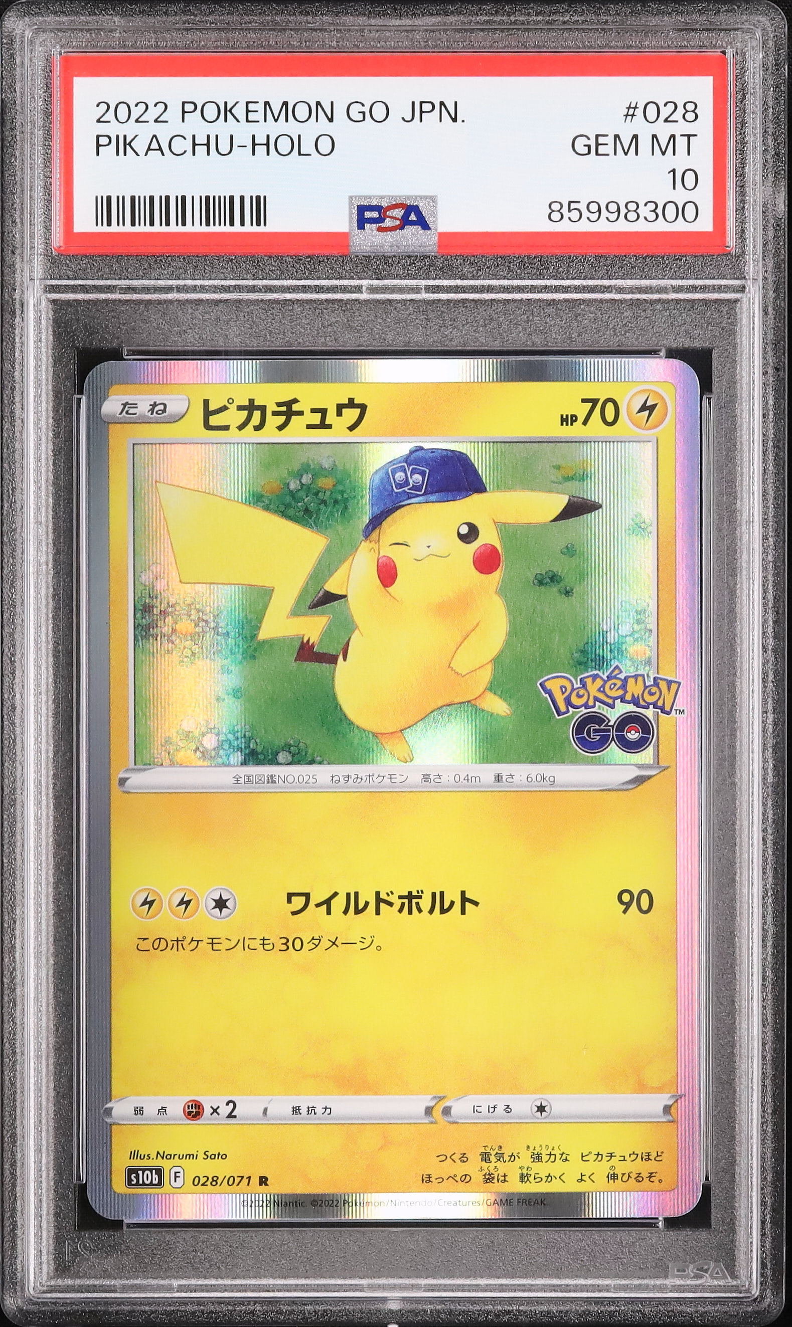 2022 ピカチュウ PSA 10 ホロ - カルドバ