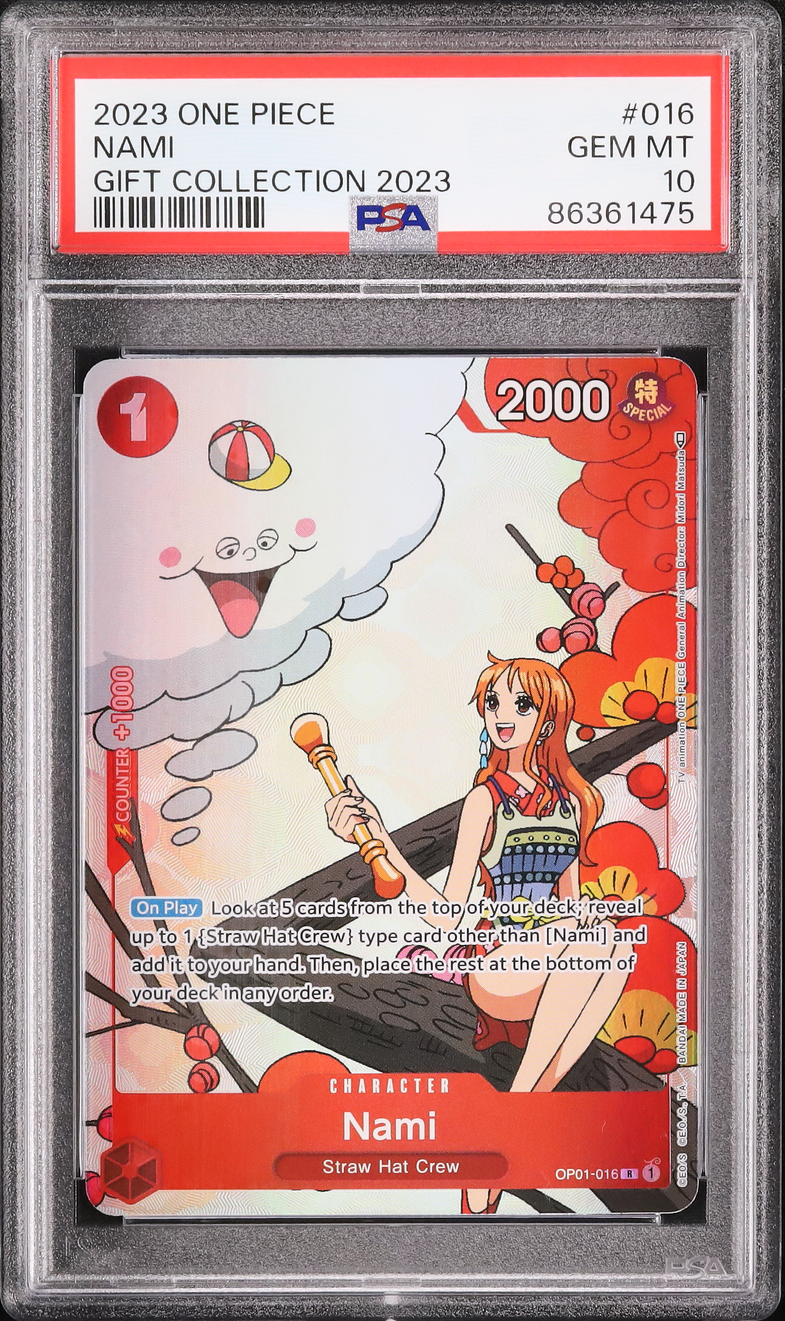 2023 Nami PSA 10 Alternate Art - Cardova Japan
