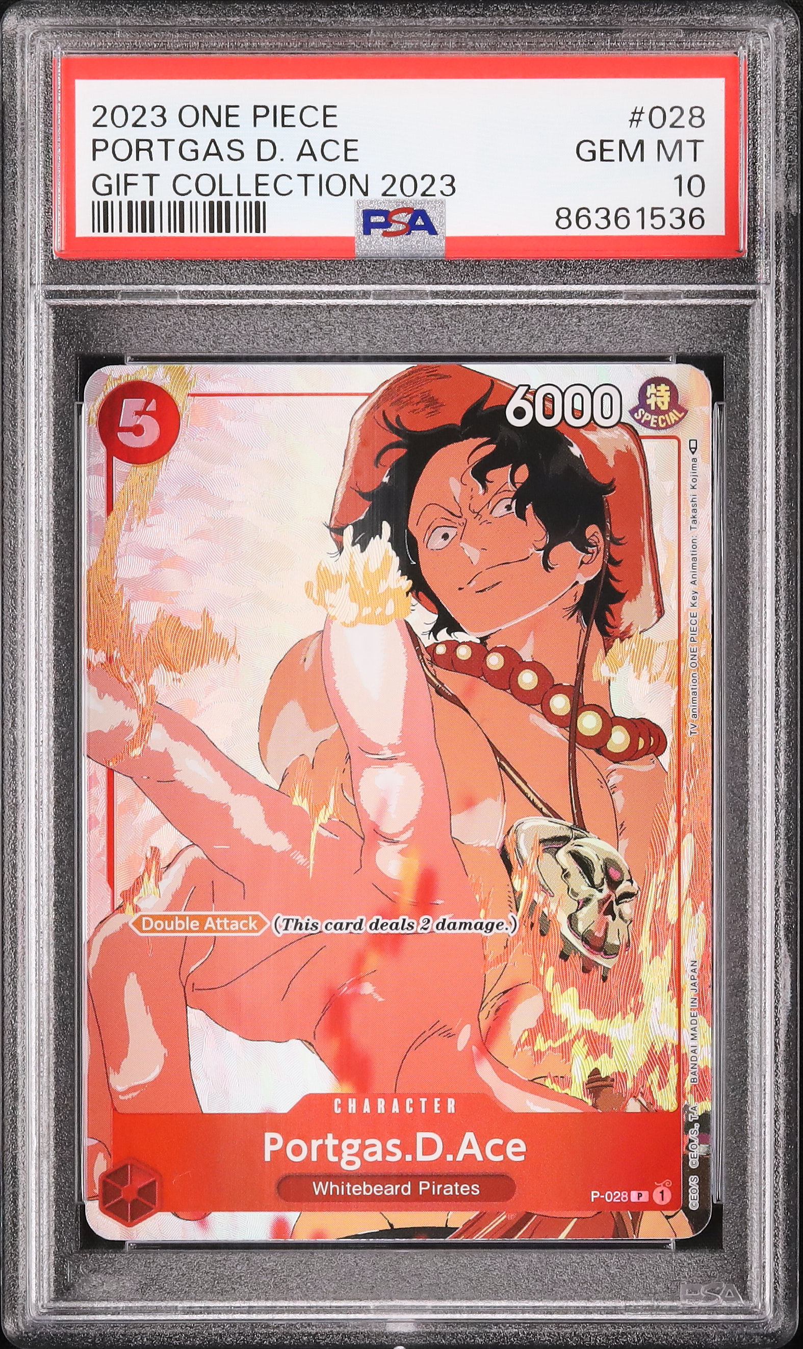 2023 Portgas D. Ace PSA 10 Alternate Art - Cardova Japan