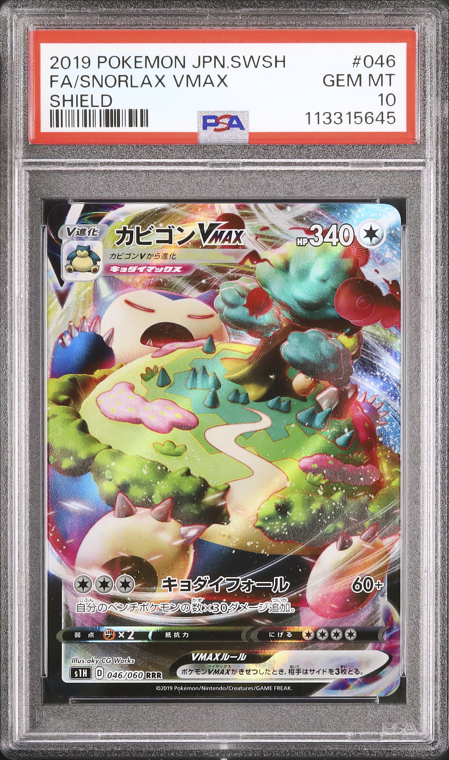 【ポケモンカード】超貴重！2019年　カビゴンvmax HR 神イラスト 2019 カビゴンVMAX PSA 10 フルアート - カルドバ
