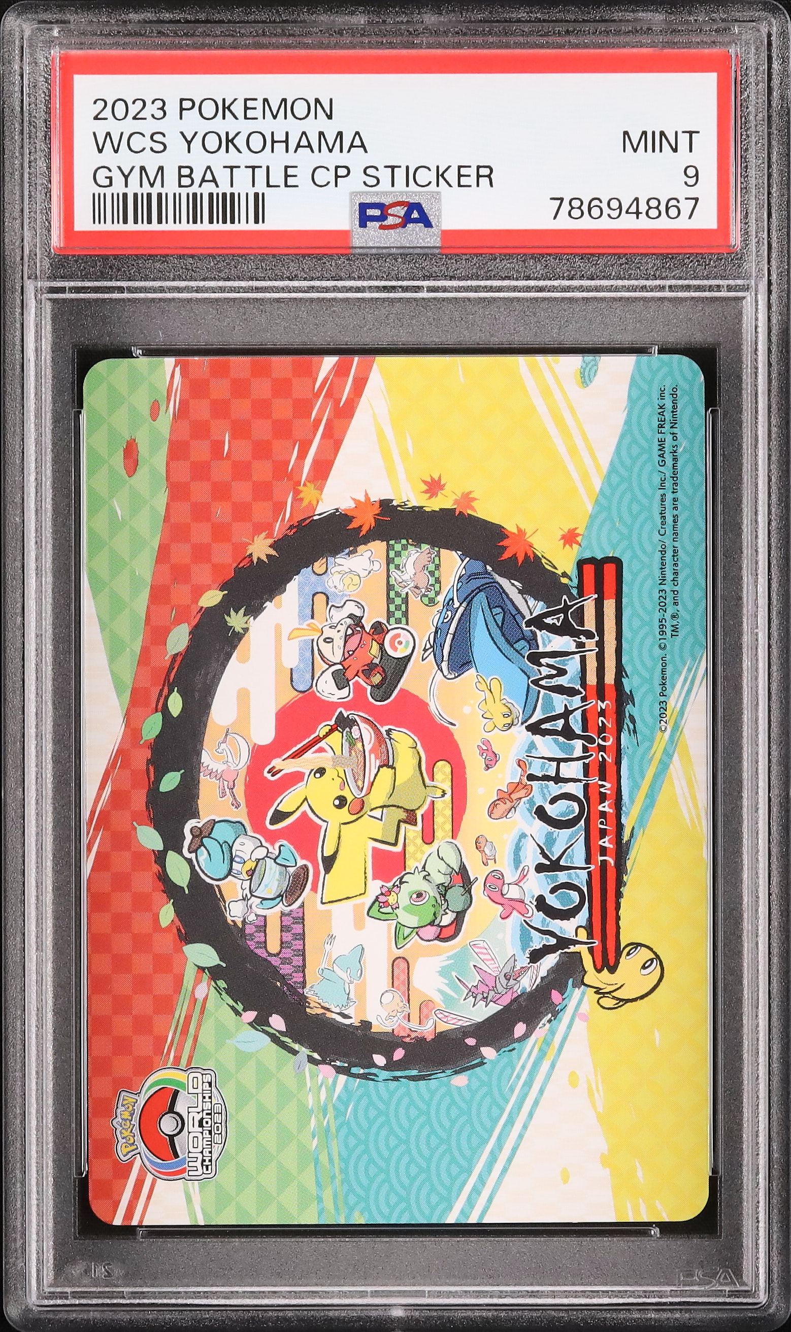 2023 WCS YOKOHAMA Sticker PSA 9 - Cardova Japan