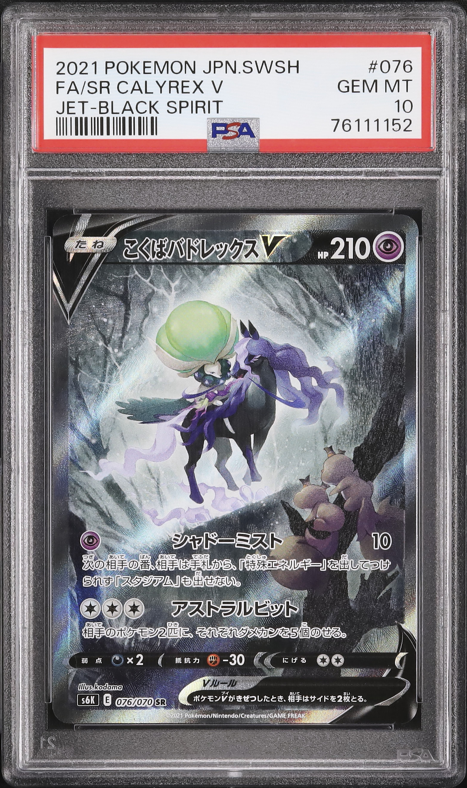 こくばバドレックスv sr psa10 PSA10 こくばバドレックスV SR（2021 こくばバドレックスV PSA