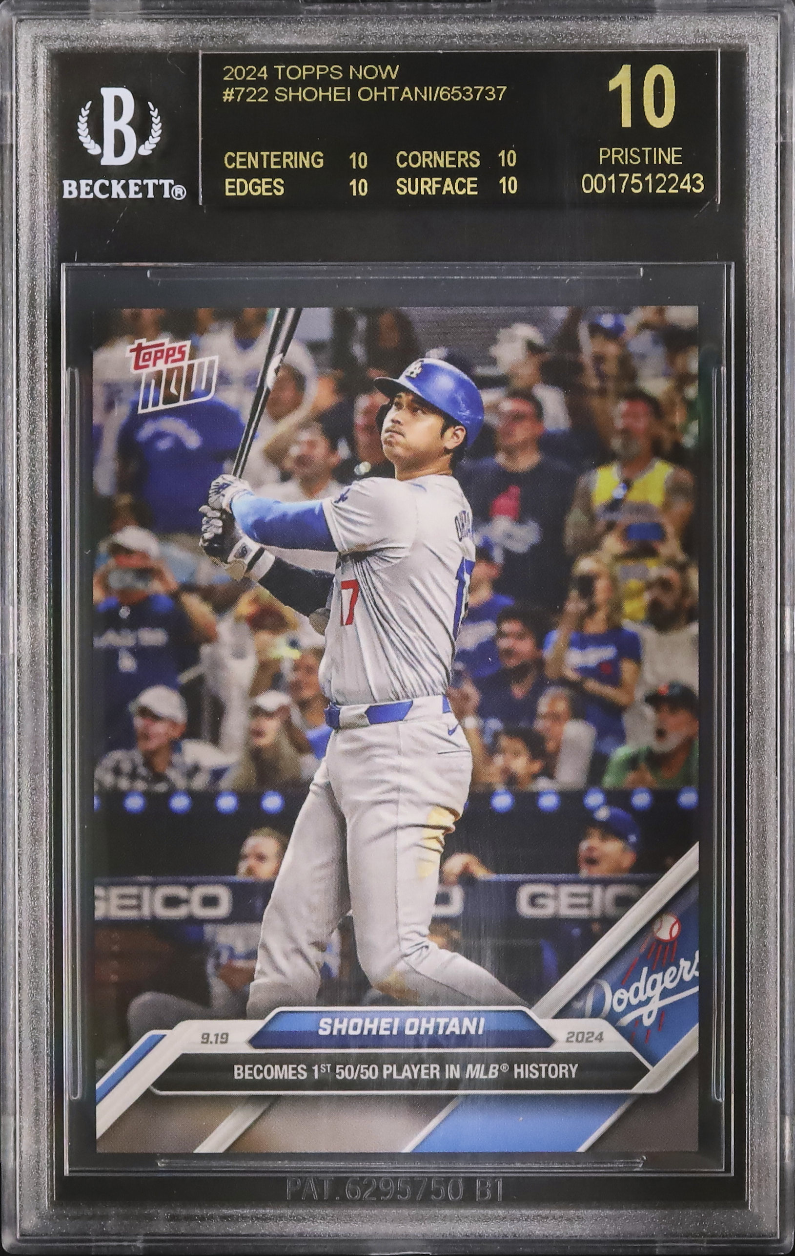 PSA10 大谷翔平 2024 Topps 50/50 Gold ODB38 大谷翔平 2024 Topps 50