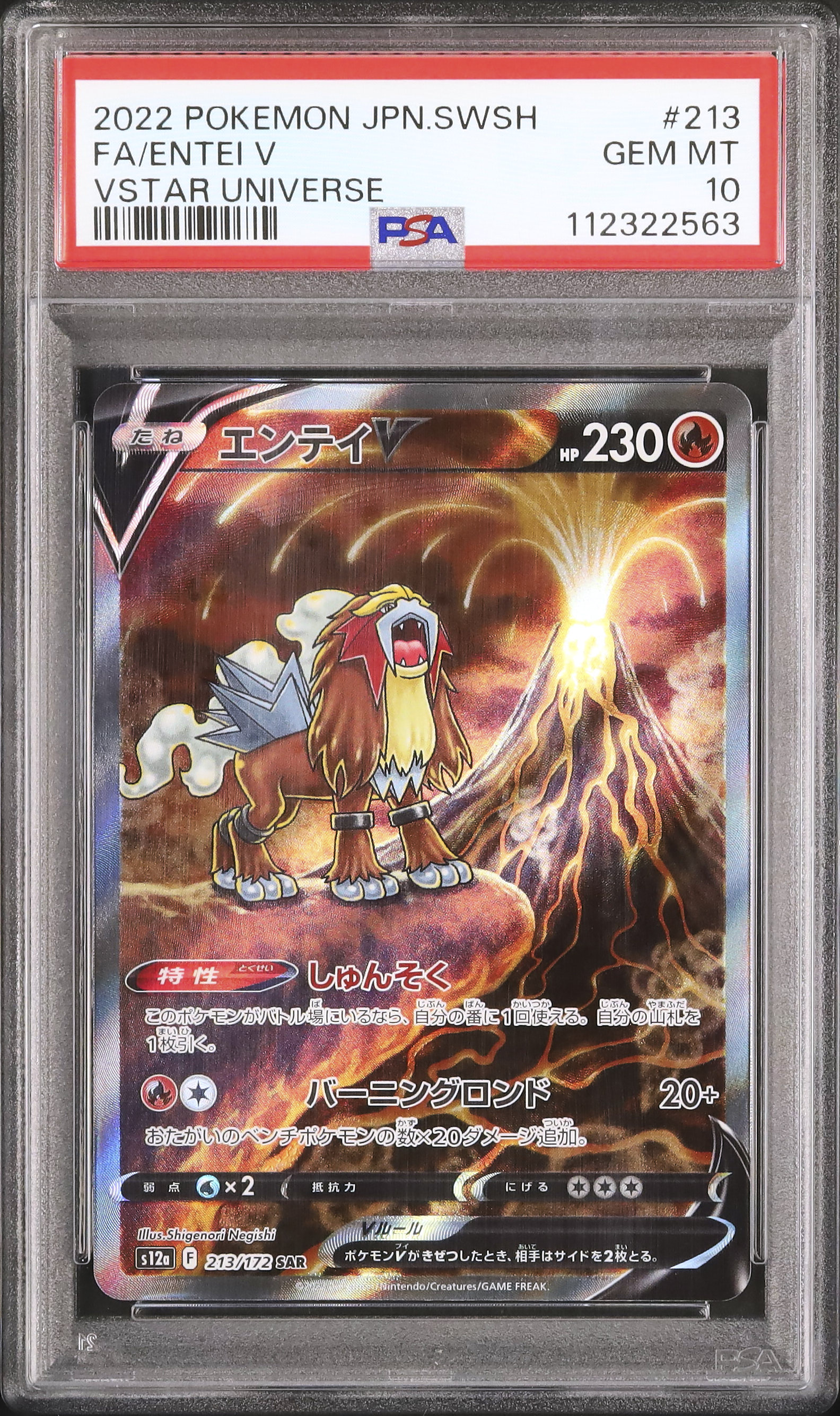 【PSA10】エンテイV SAR Vスターユニバース　Vユニ 2022 エンテイV PSA 10 フルアート - カルドバ