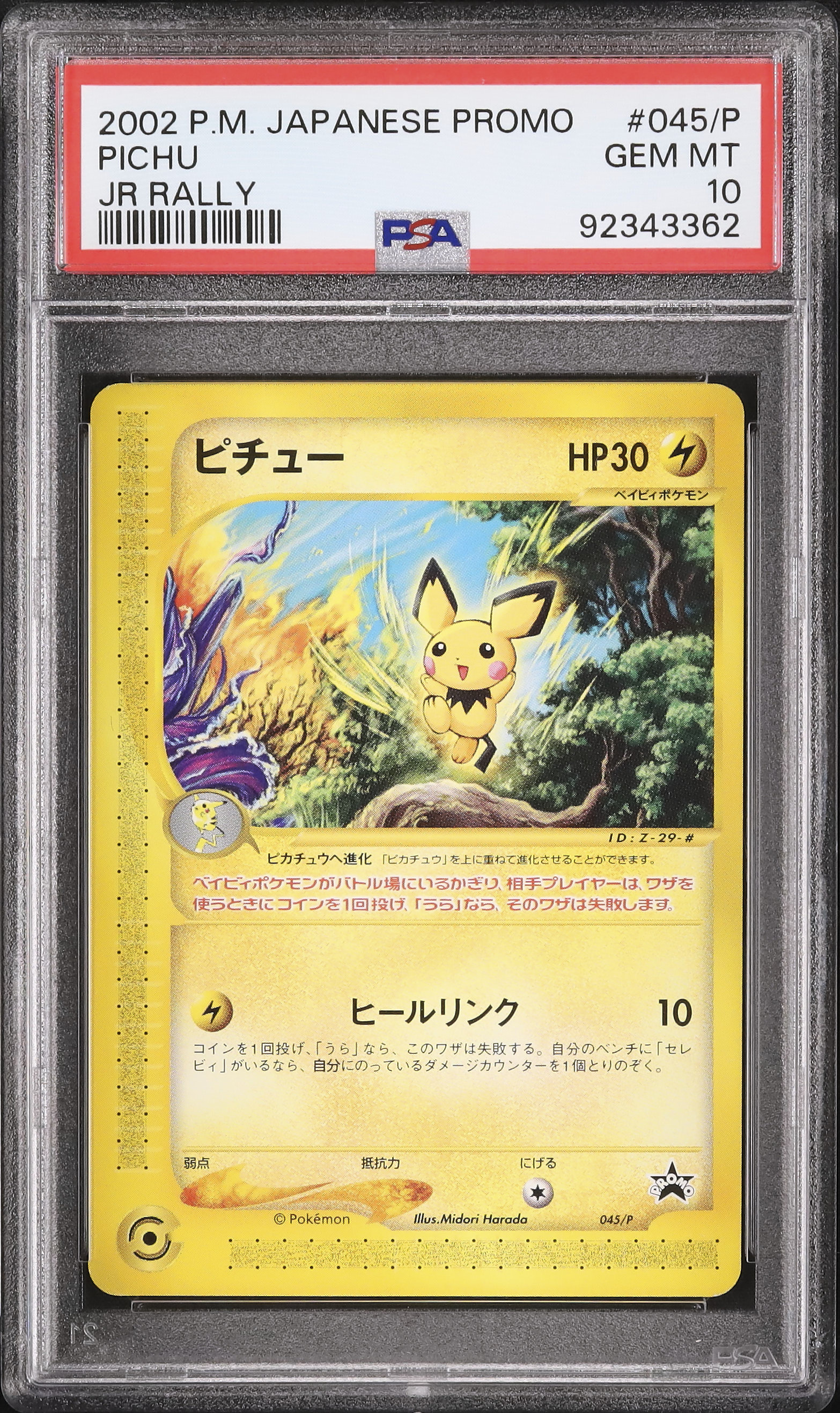 045/P ピチュー ハッピーアドベンチャーラリー2002 JRスタンプラリー