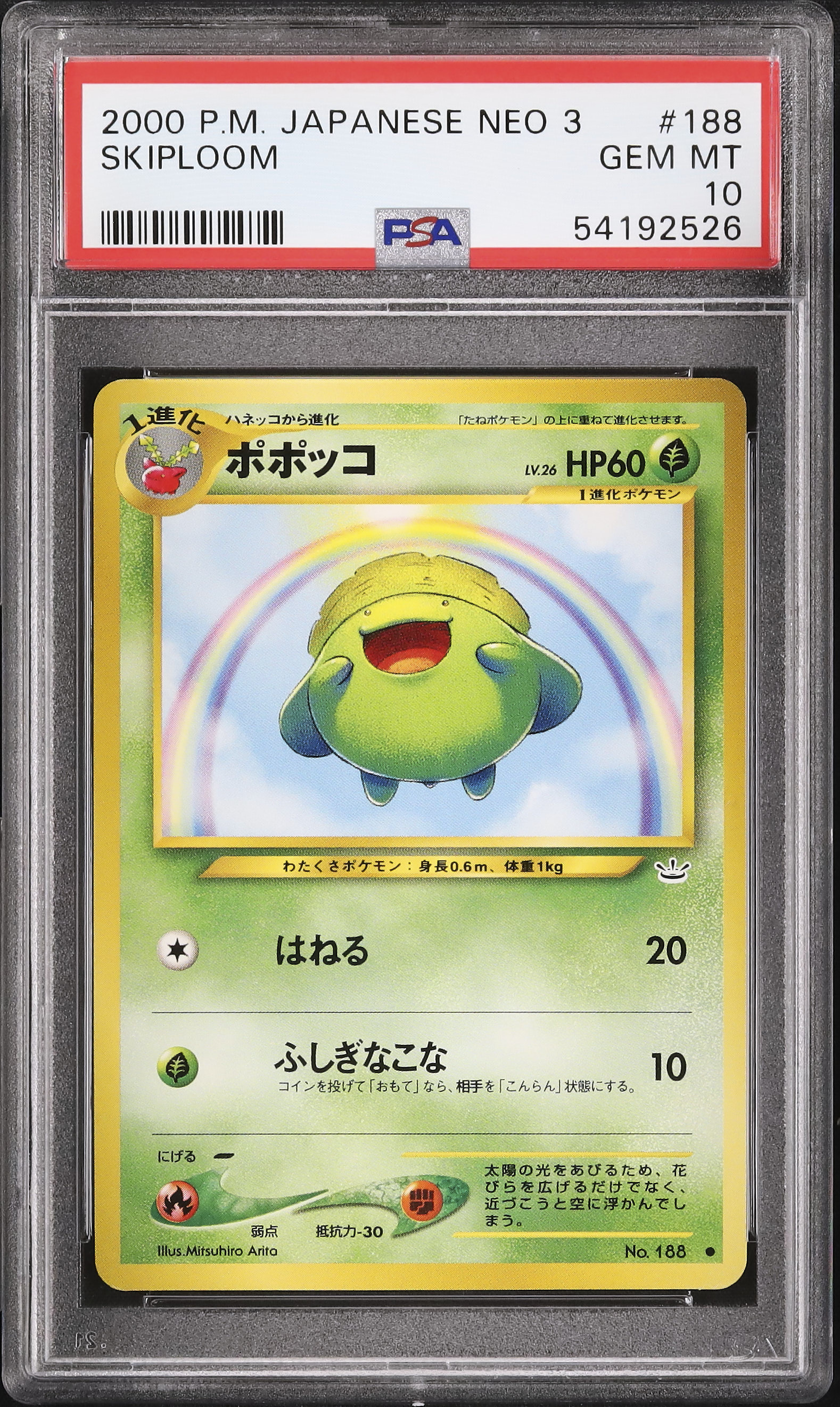 ポポッコ 旧裏 psa10 世界で17枚　ポケモンカード 2000 ポポッコ PSA 10 - カルドバ