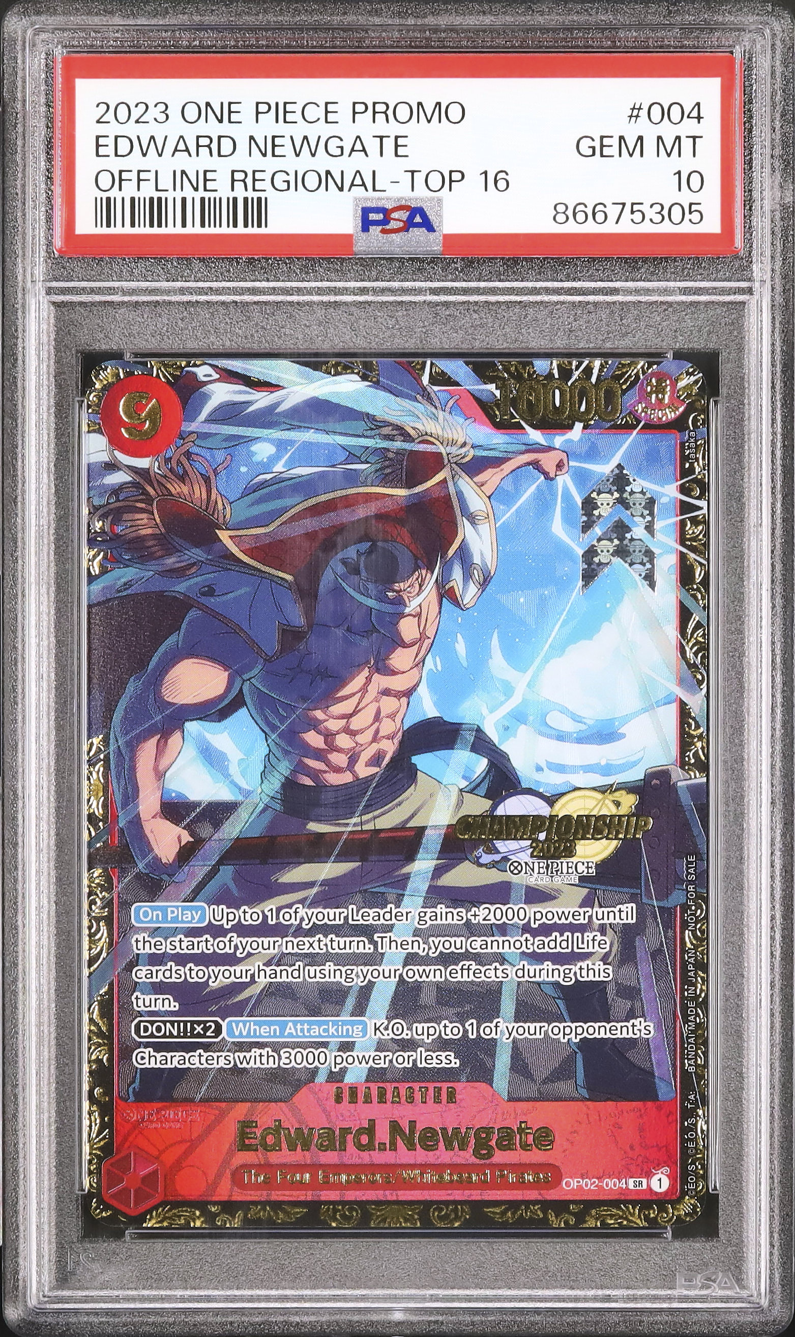 2023 Edward Newgate PSA 10 Alternate Art Promo - Cardova Japan