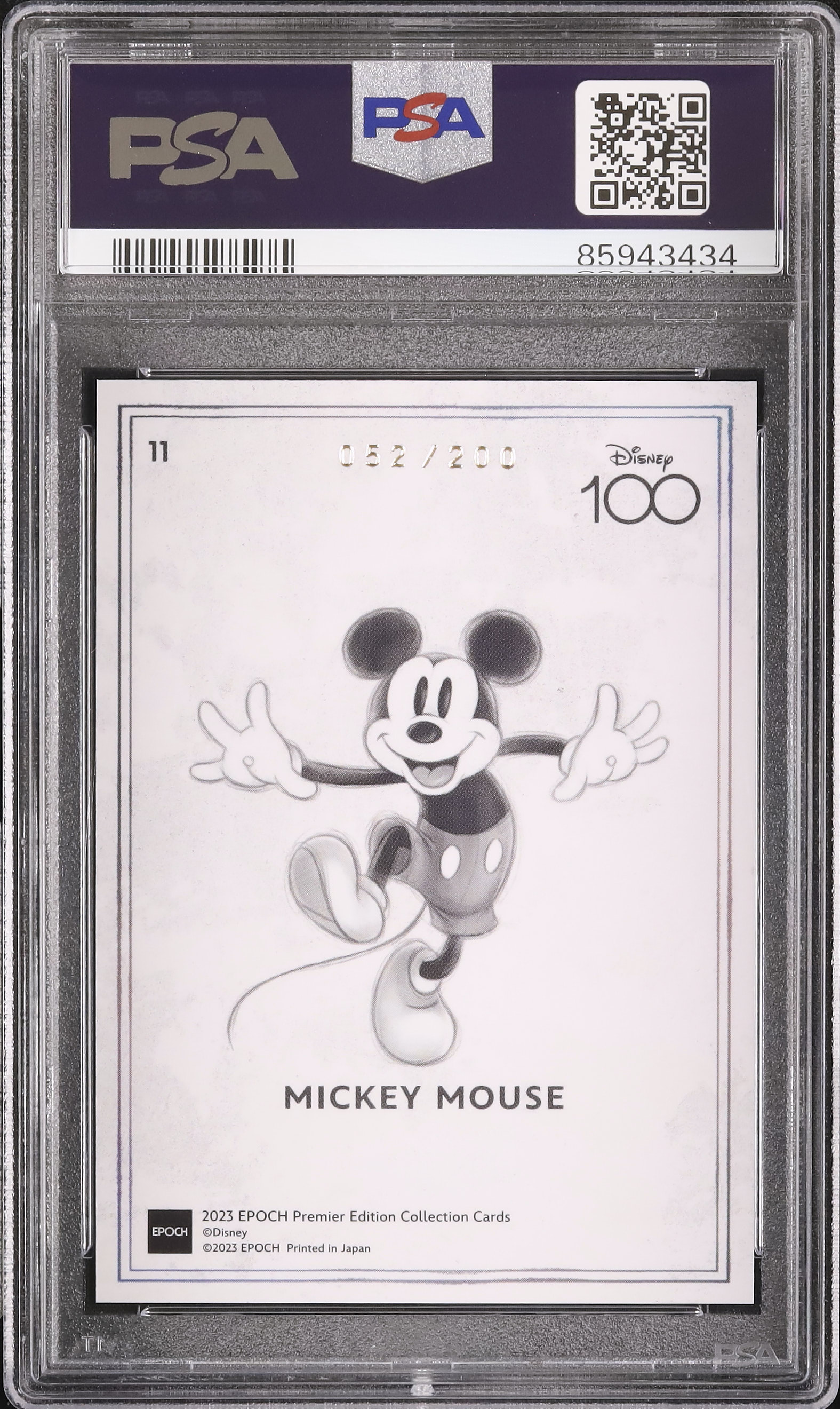 PSA9 ディズニー100エポックミッキー マウス 200枚シリアル