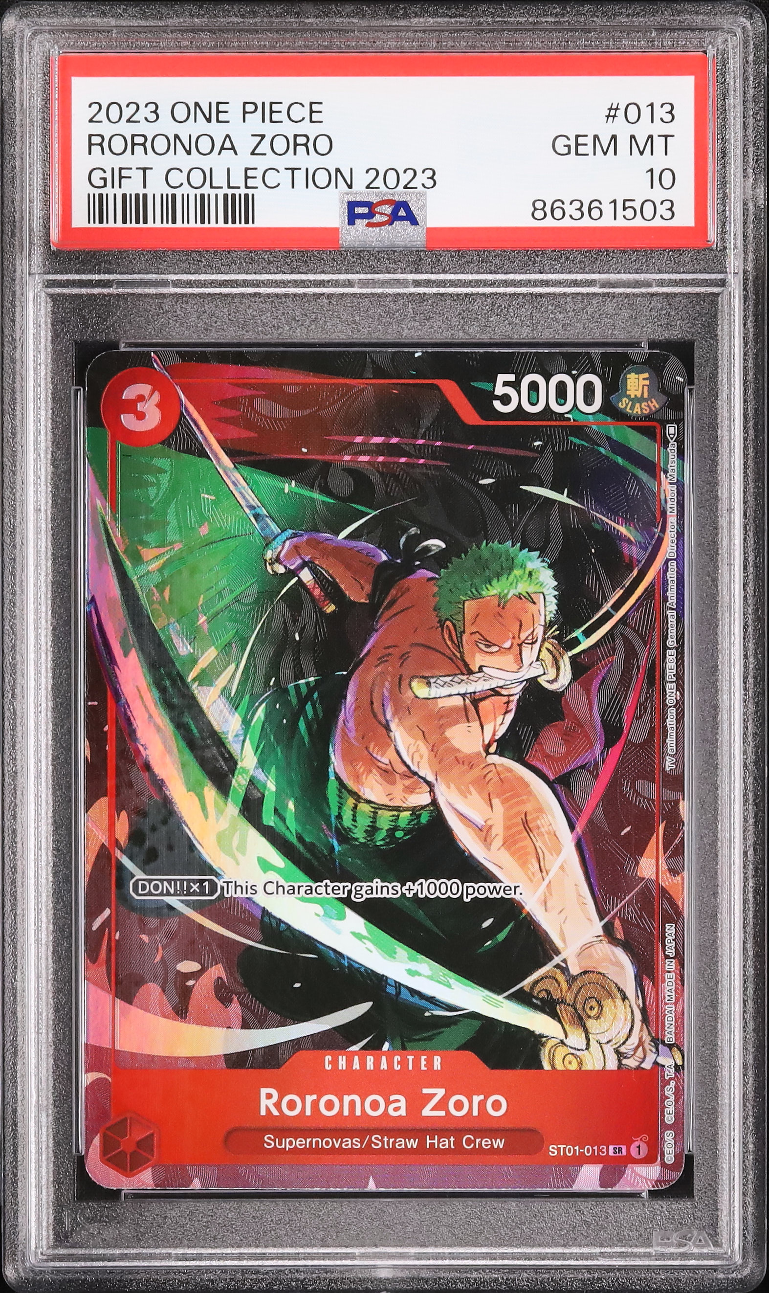 2023 ワンピース Roronoa Zoro #118 psa10 2023 ONE PIECE