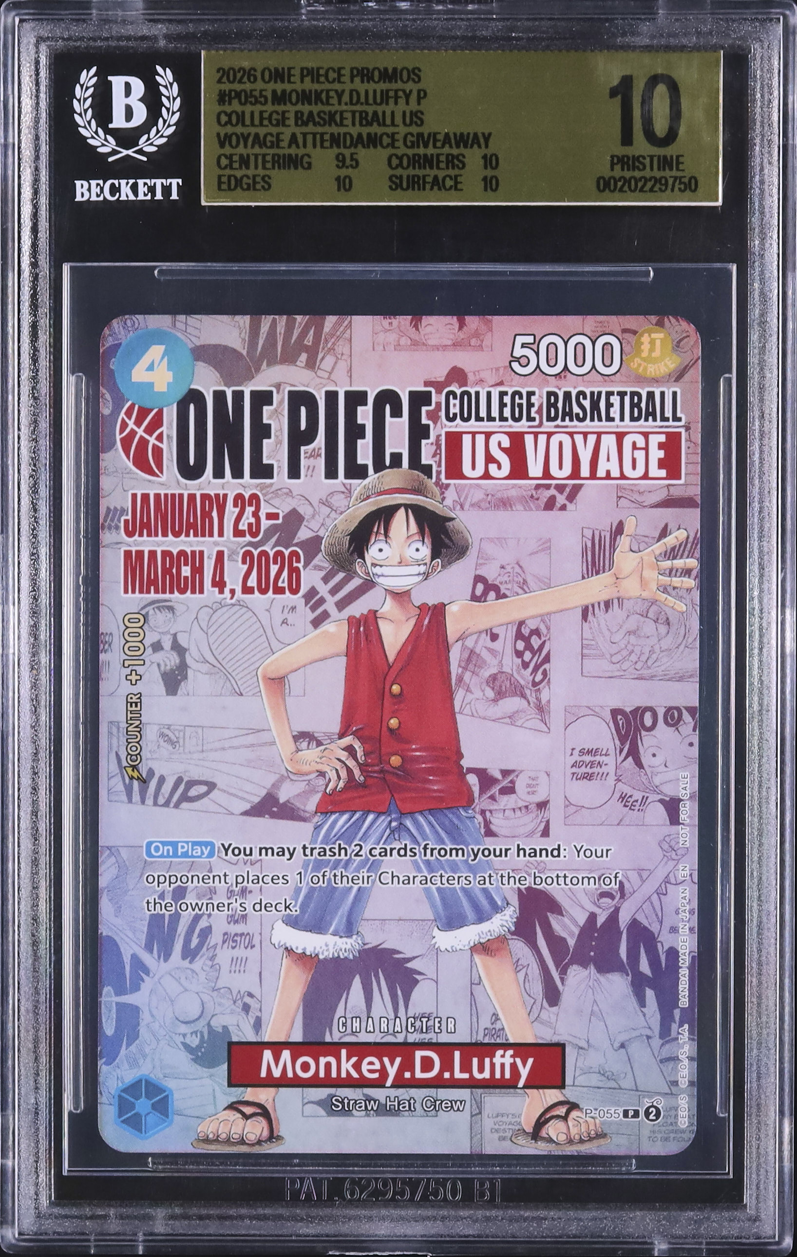 2026 モンキー・D・ルフィ BGS 10 - カルドバ