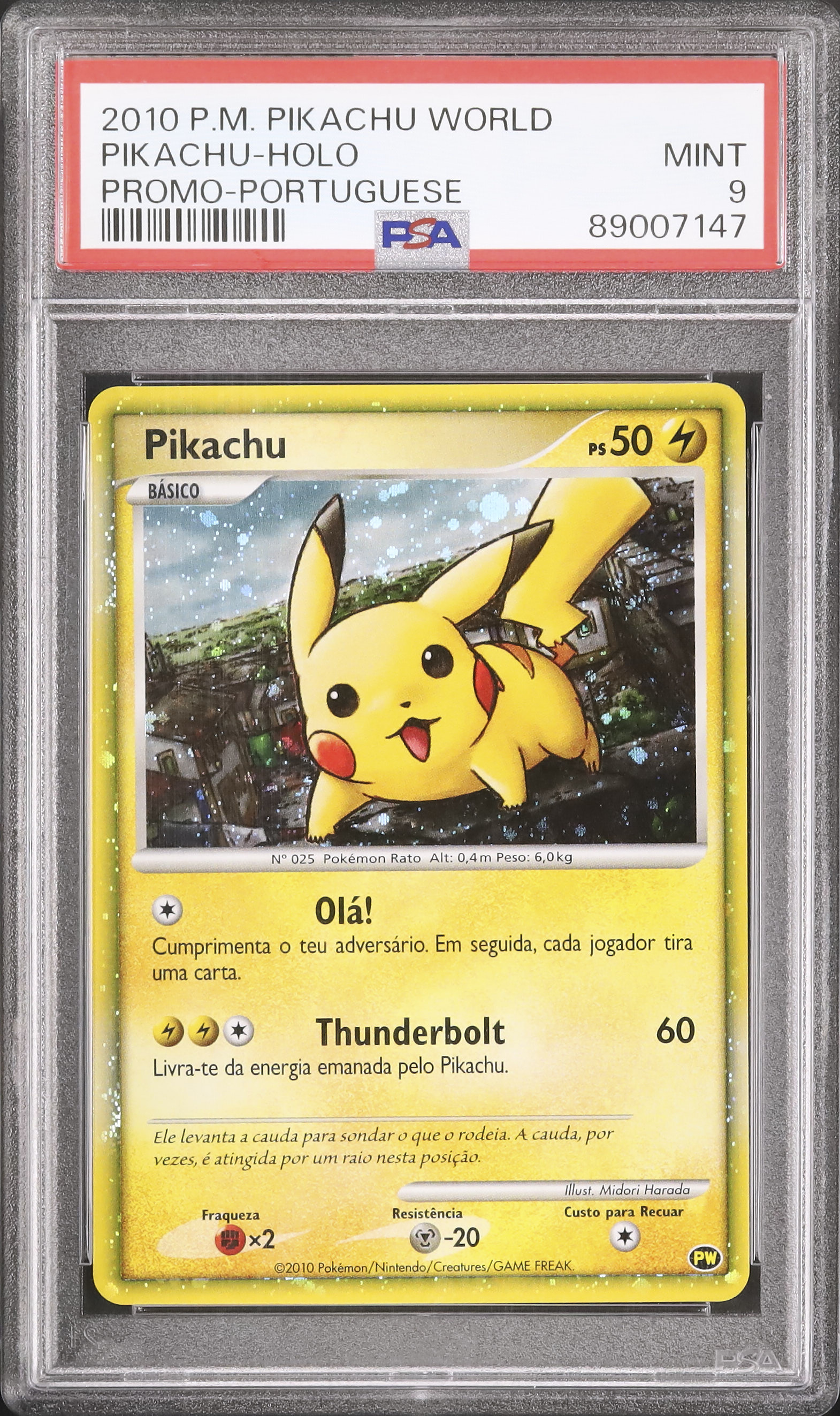 2010 Pikachu PSA 9 Holo - Cardova Japan